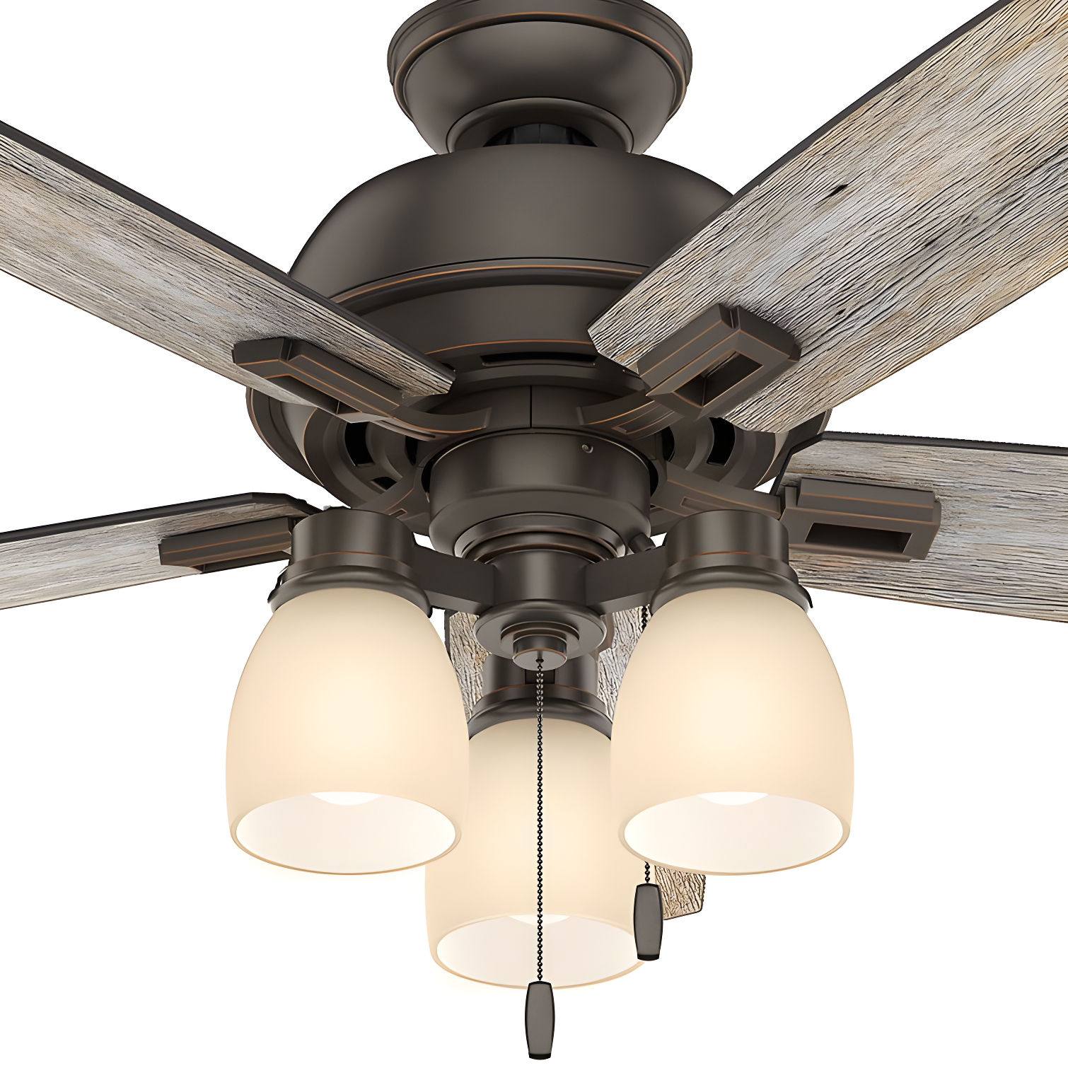 52" Donegan 5 - Blade Standard Ceiling Fan with Pull Chain and Light Kit Included