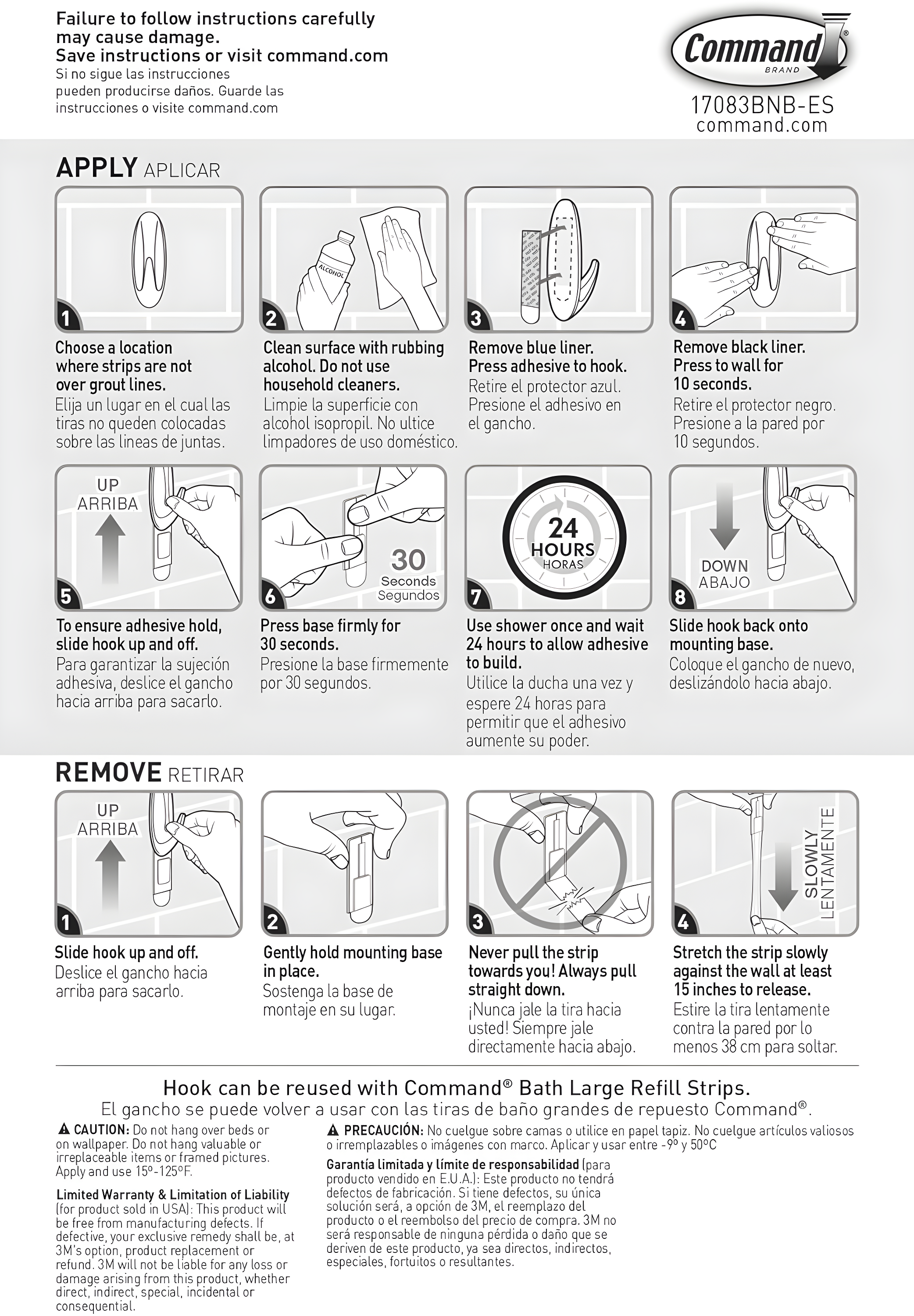 Command Designer Water Resistant Hooks, White, Large, 1 Wall Hook