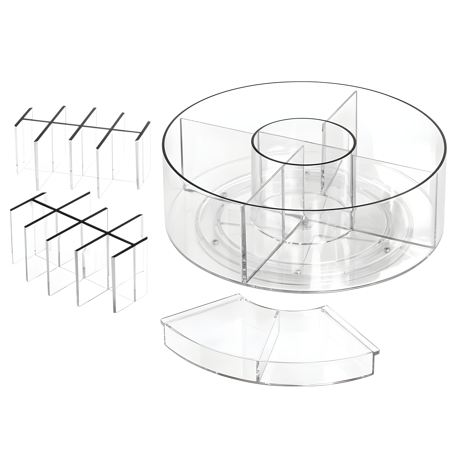 iDesign iDesign’s Onyx Collection Cosmetic Carousel, Clear