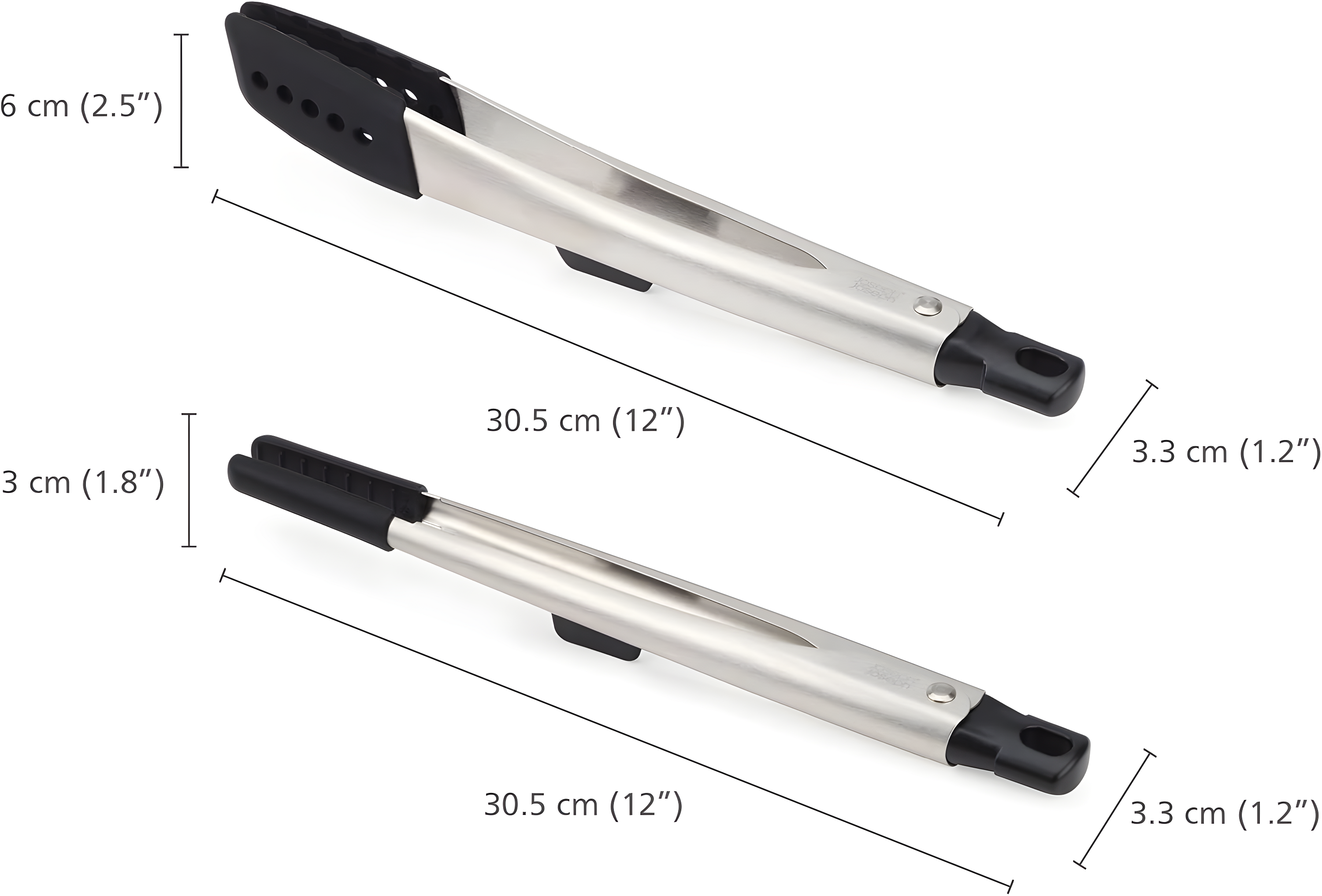 Joseph Joseph Joseph Joseph Elevate™ Fusion 2-Piece Tong Set with Integrated Tool Rests