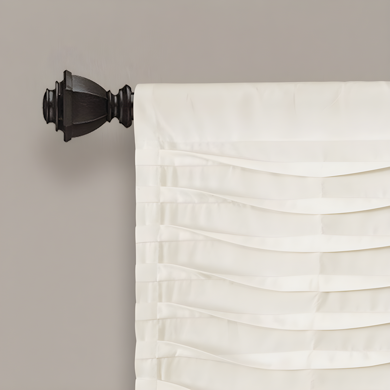 Lush Decor Tailored 52'' W Window Valance Blue,Cream,Dark Gray,Light Gray,White