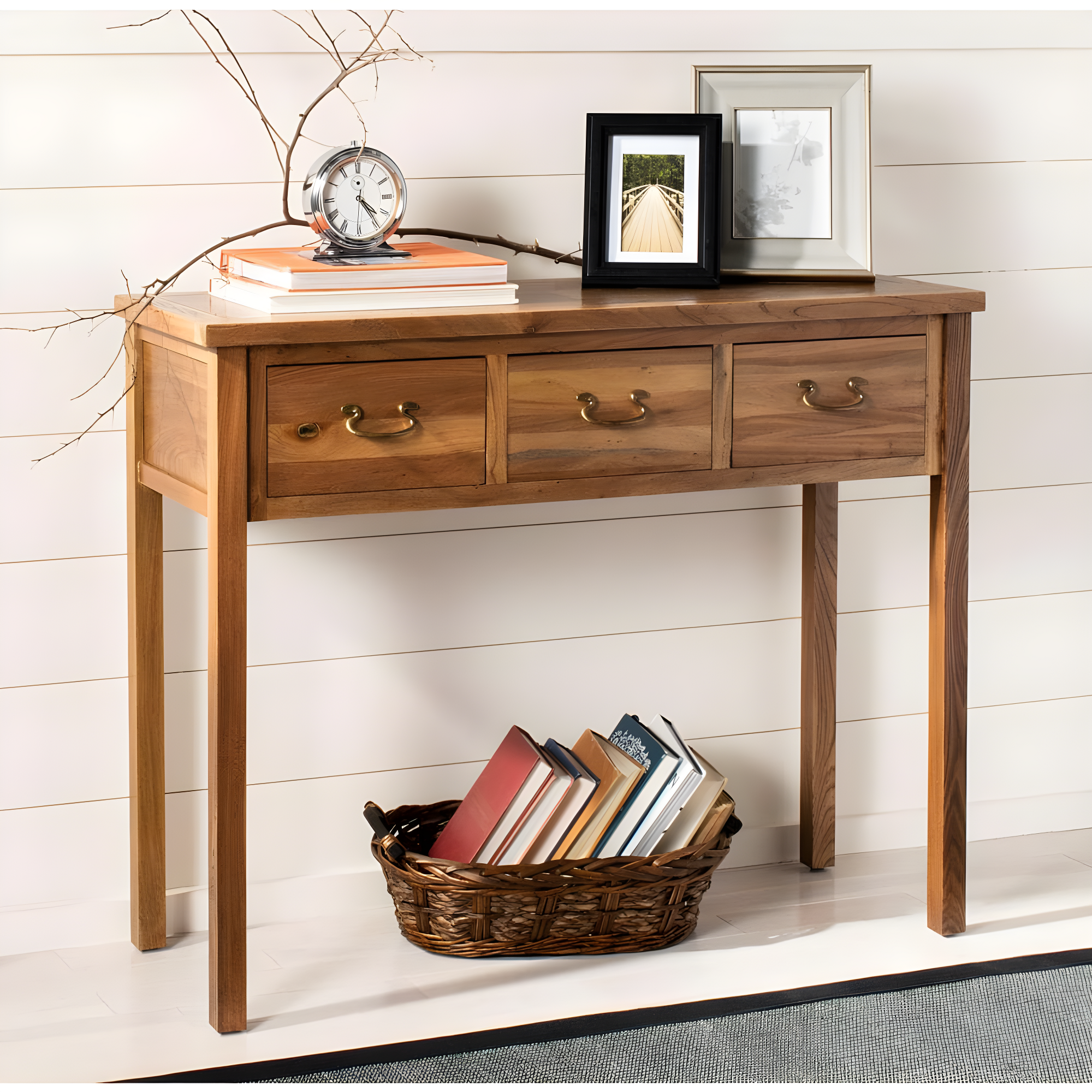 Cindy Console - AMH6568G - Brown - Safavieh Couture