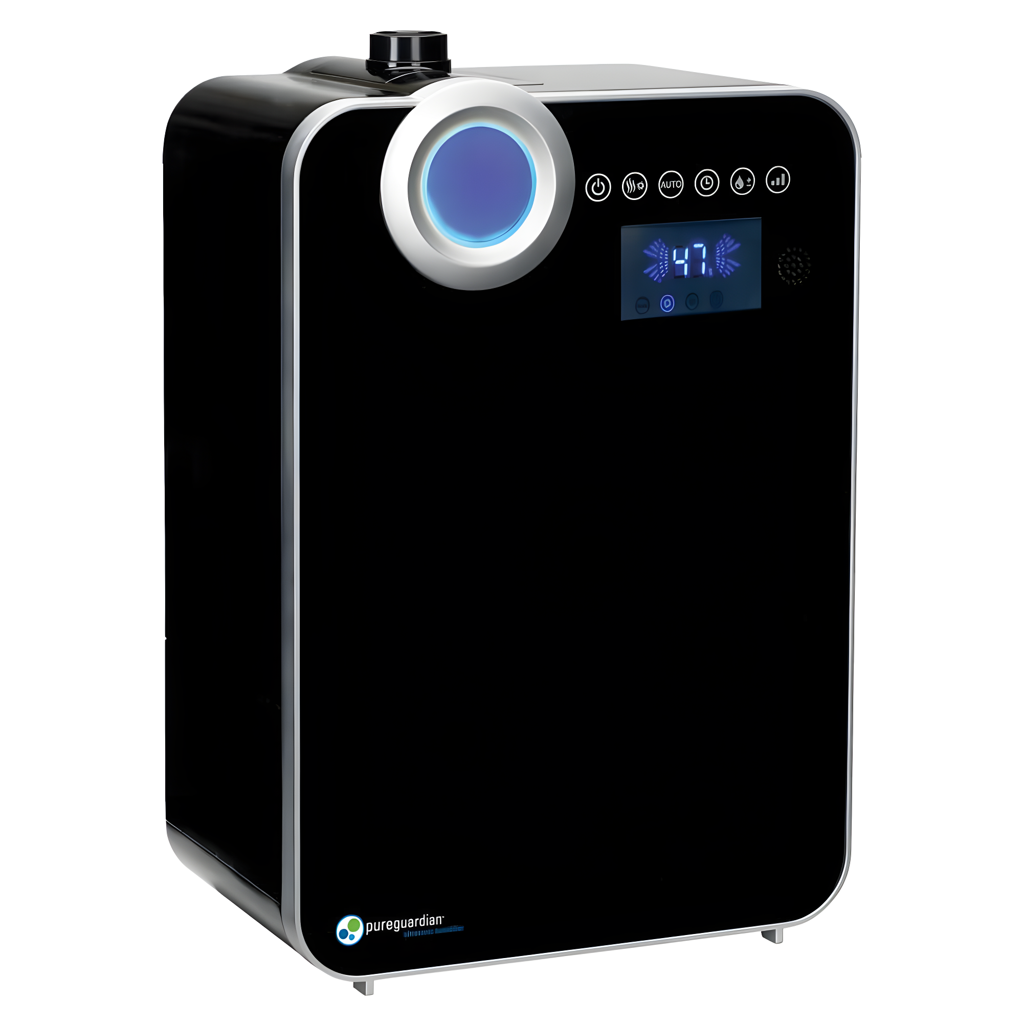 Pureguardian 120-Hour Elite Ultrasonic Warm & Cool Mist with Digital Smart Mist Sensor Humidifier H8000B: Quiet Bedroom Humidifier