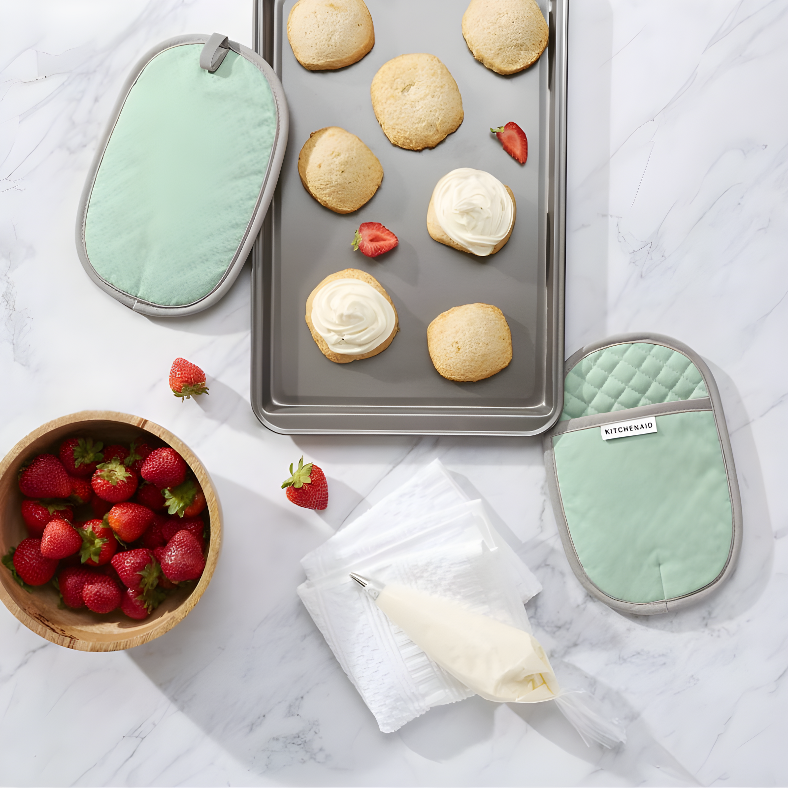 KitchenAid® KitchenAid Asteroid Solid Diamond Potholder (Set of 2)