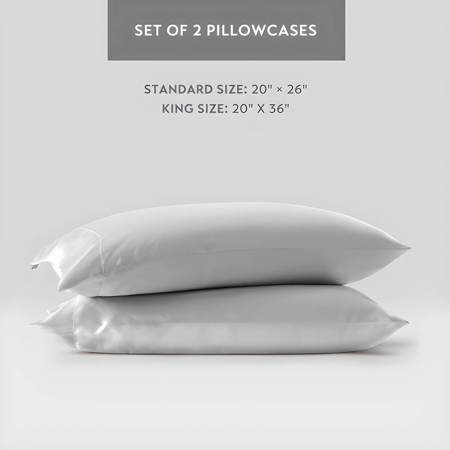 Madison Park Essentials Satin Luxury 2PC Pillowcases (Set of 2)