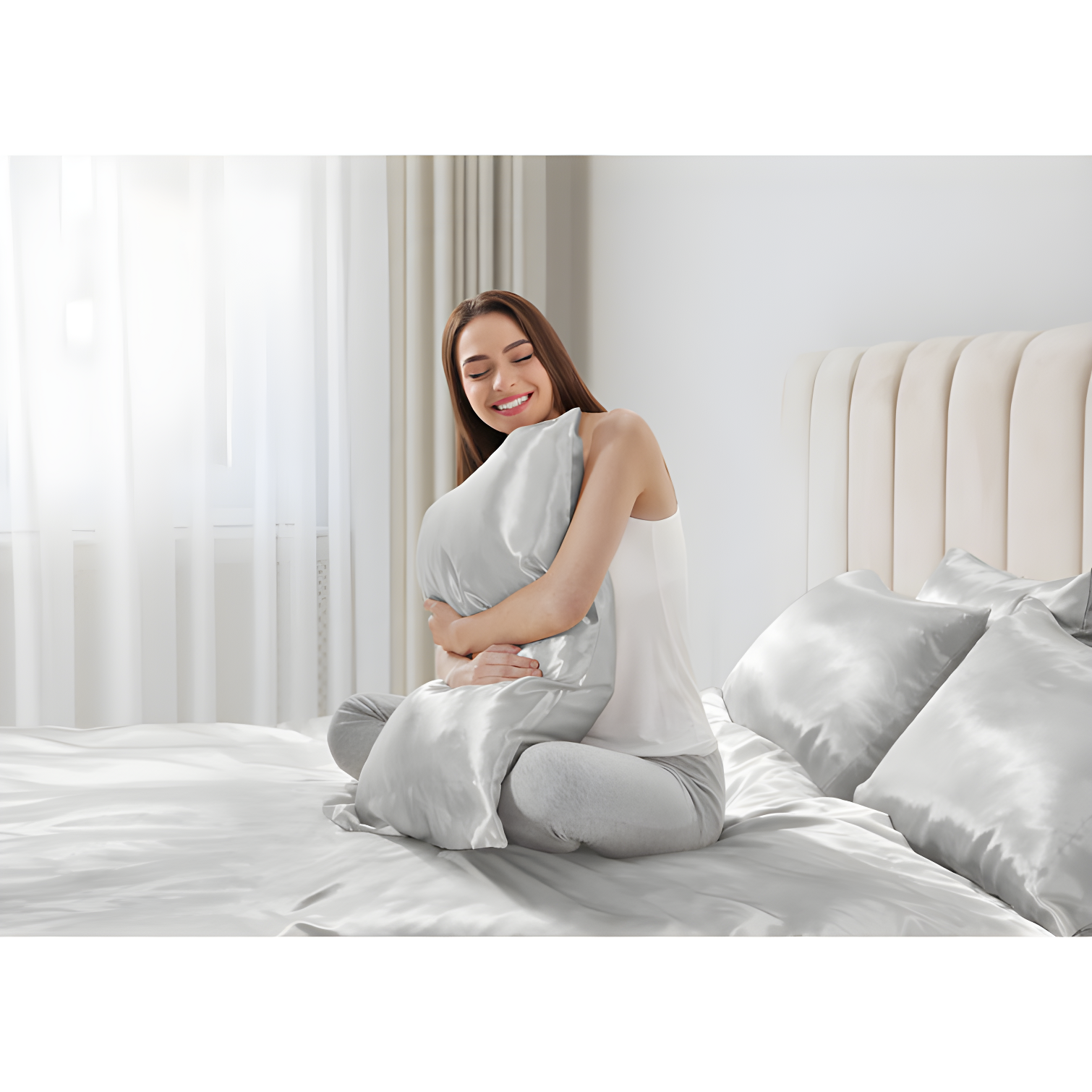 Madison Park Essentials Satin Luxury 2PC Pillowcases (Set of 2)