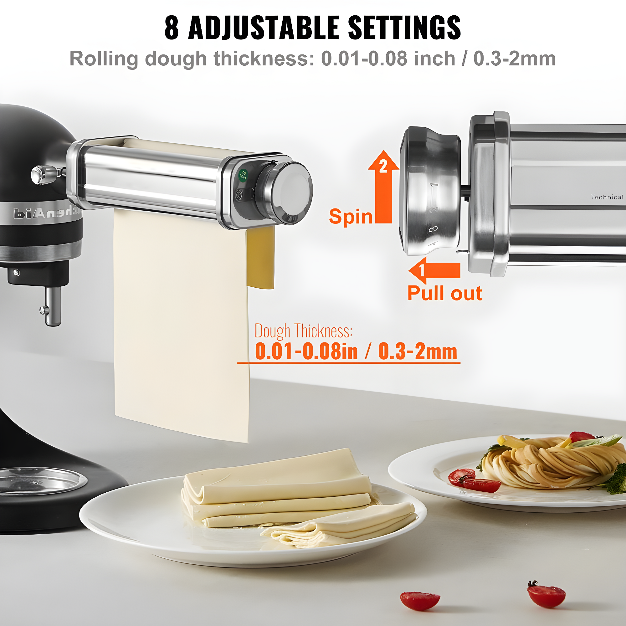 VEVOR VEVOR Pasta Maker Attachment (Set of 3)