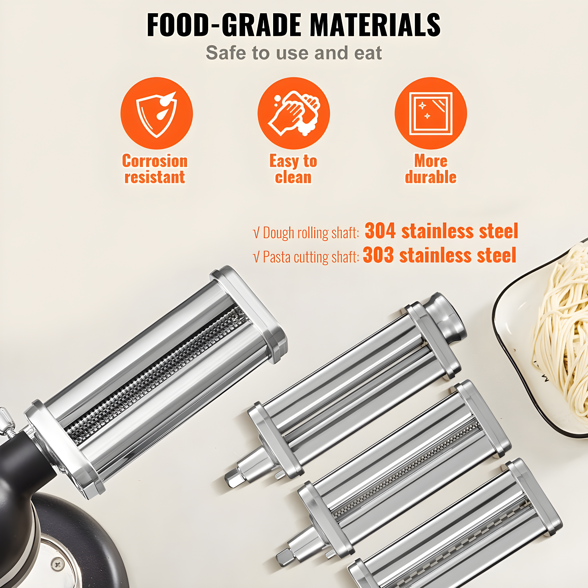 VEVOR VEVOR Pasta Maker Attachment (Set of 3)