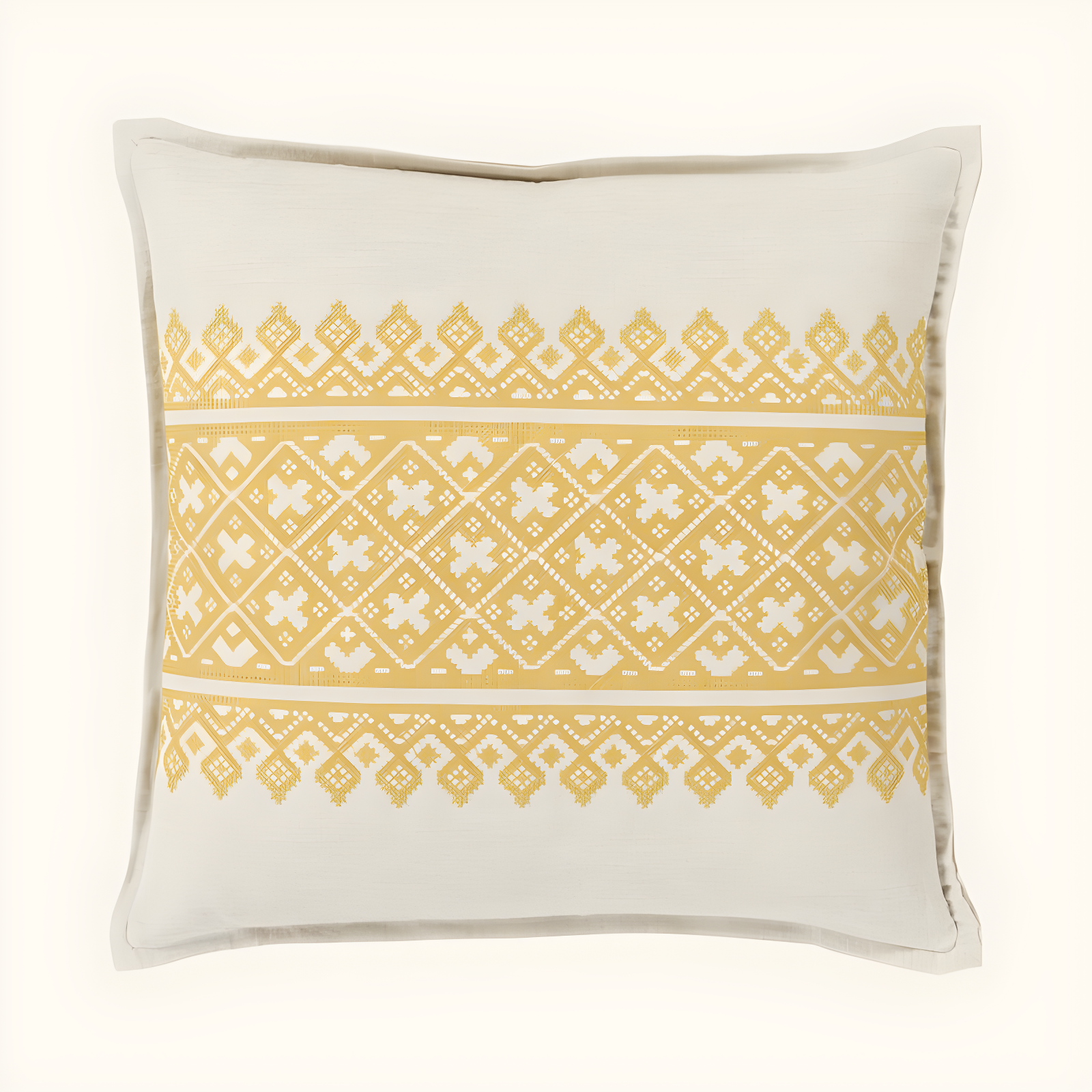 Pentas Geometric Linen Throw Pillow