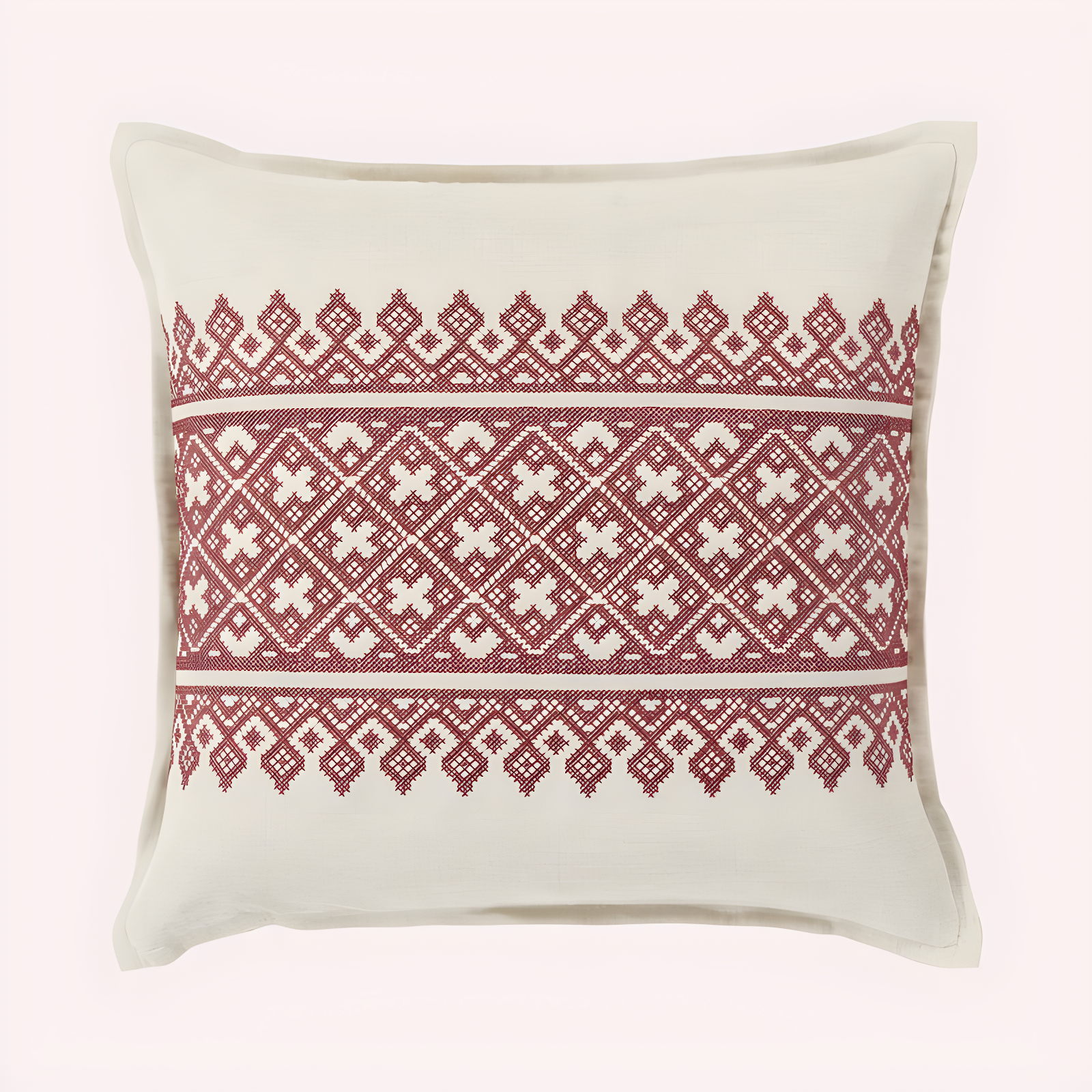 Pentas Geometric Linen Throw Pillow