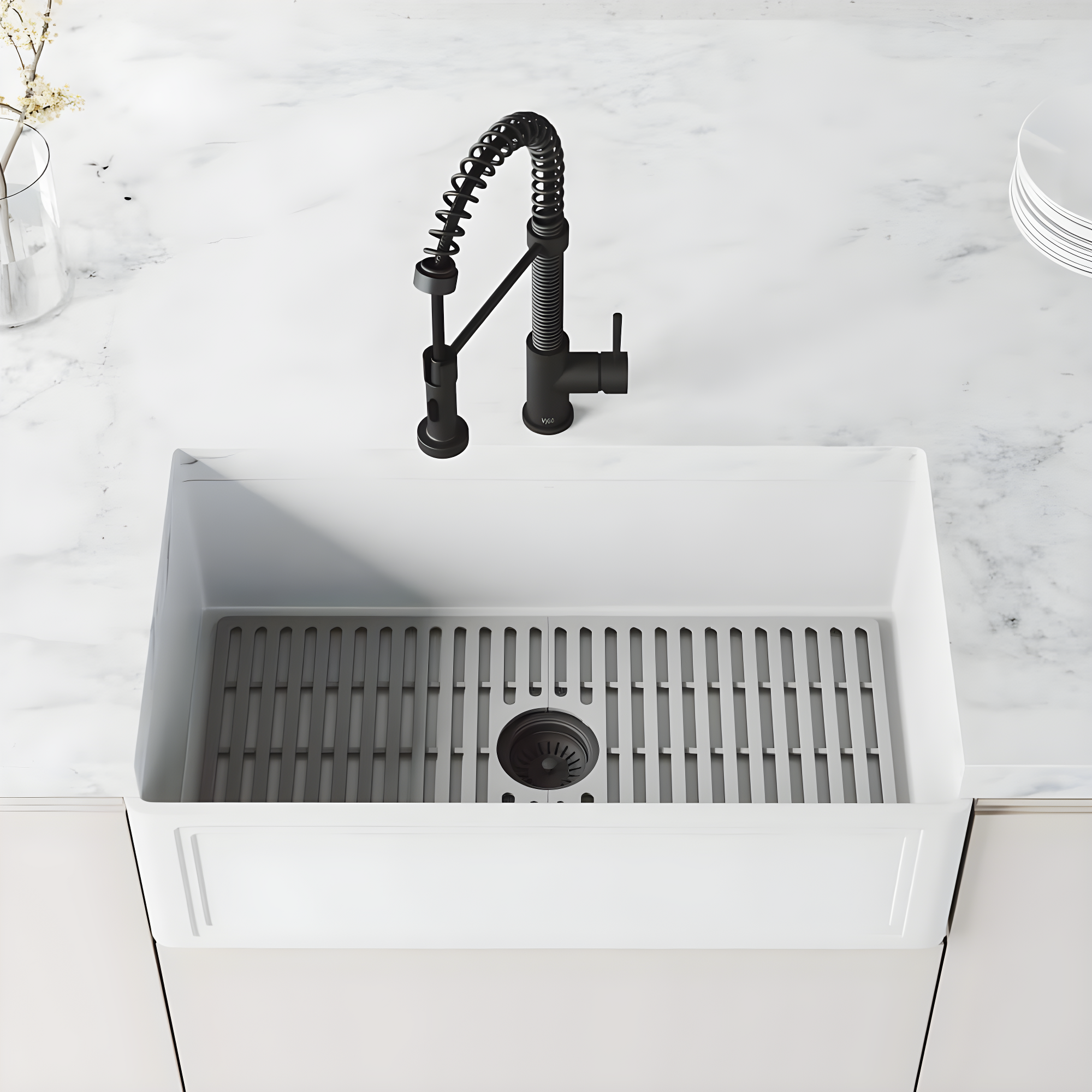 Edison 19" H 1-handle Pull-Down 2-Function Sprayer Kitchen Faucet