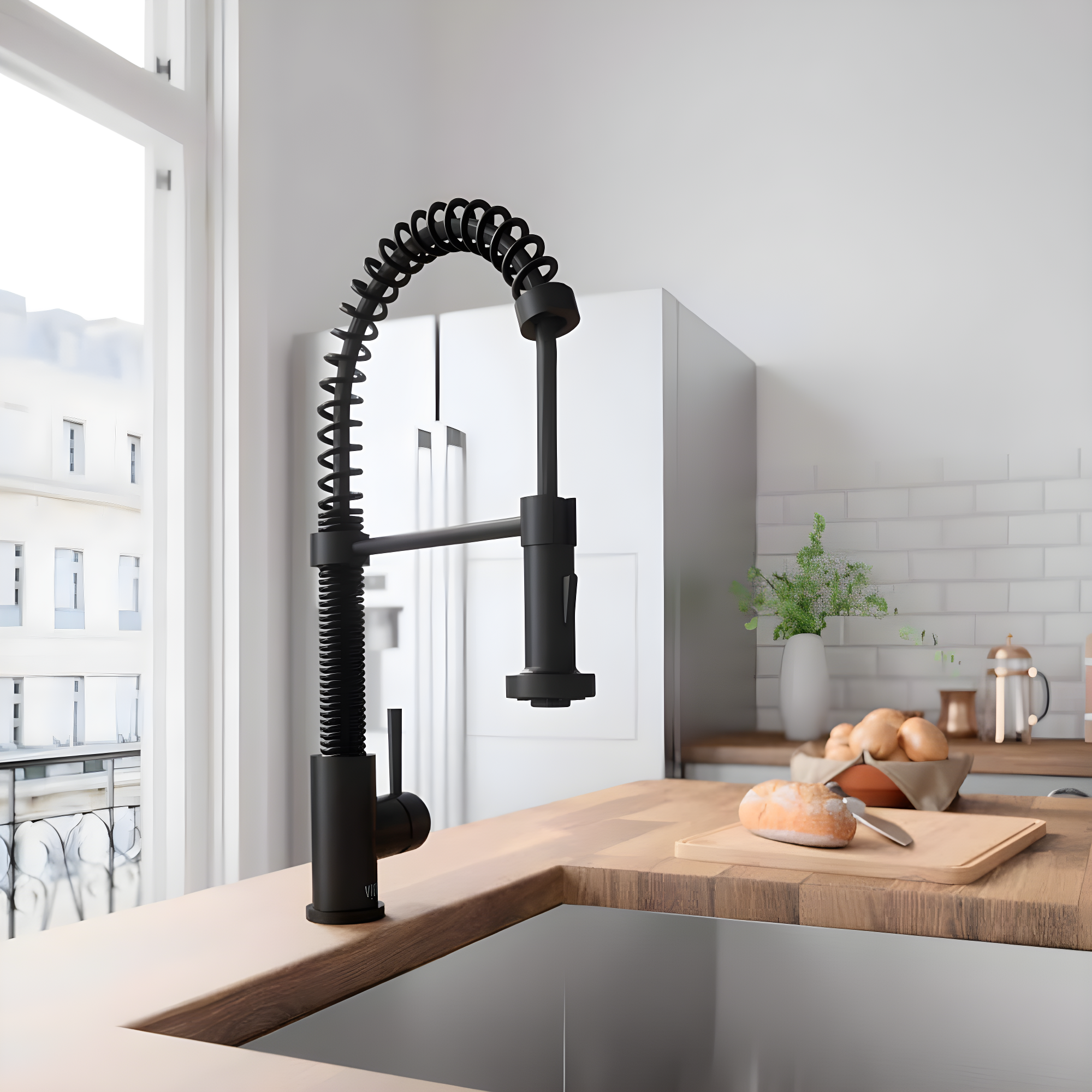 Edison 19" H 1-handle Pull-Down 2-Function Sprayer Kitchen Faucet