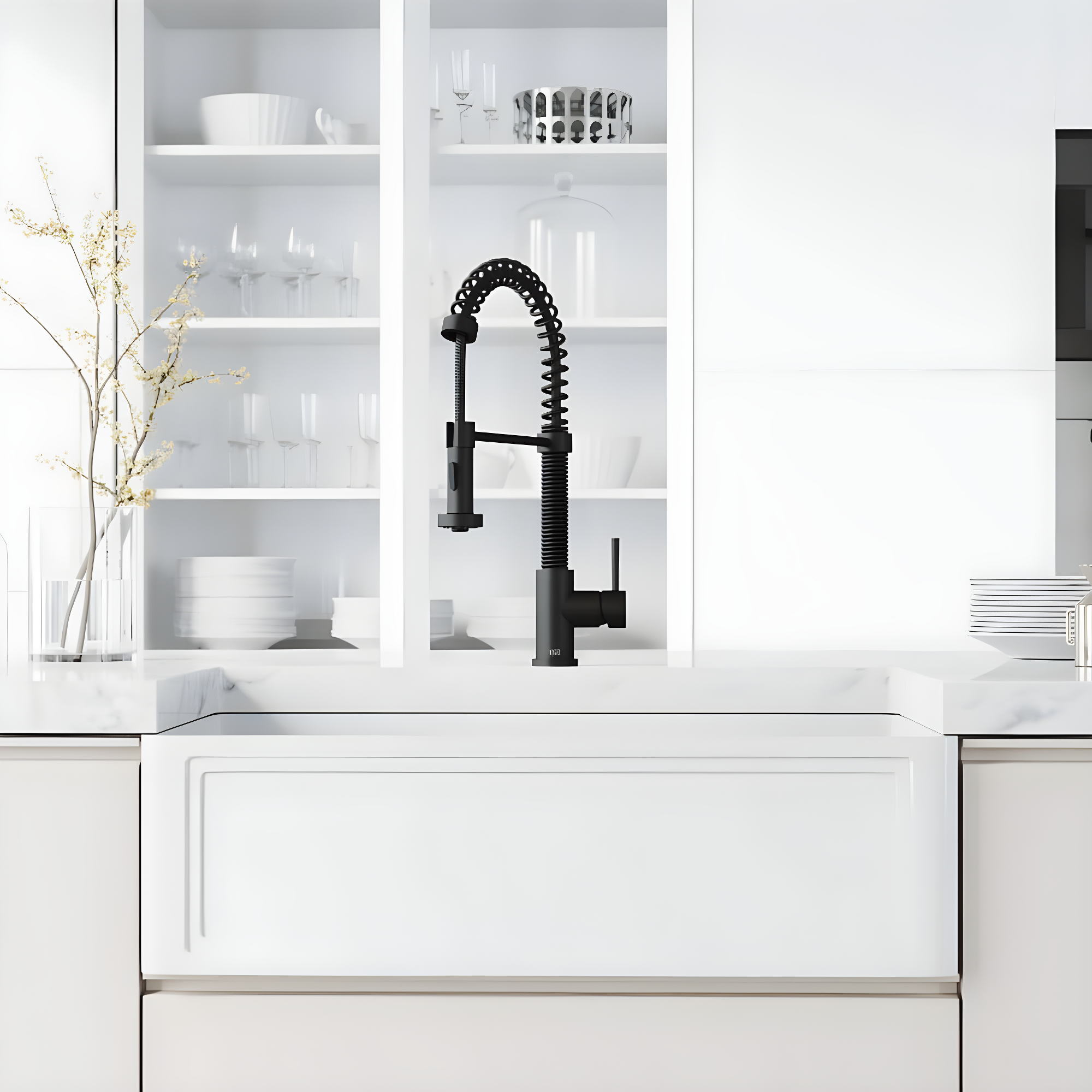 Edison 19" H 1-handle Pull-Down 2-Function Sprayer Kitchen Faucet