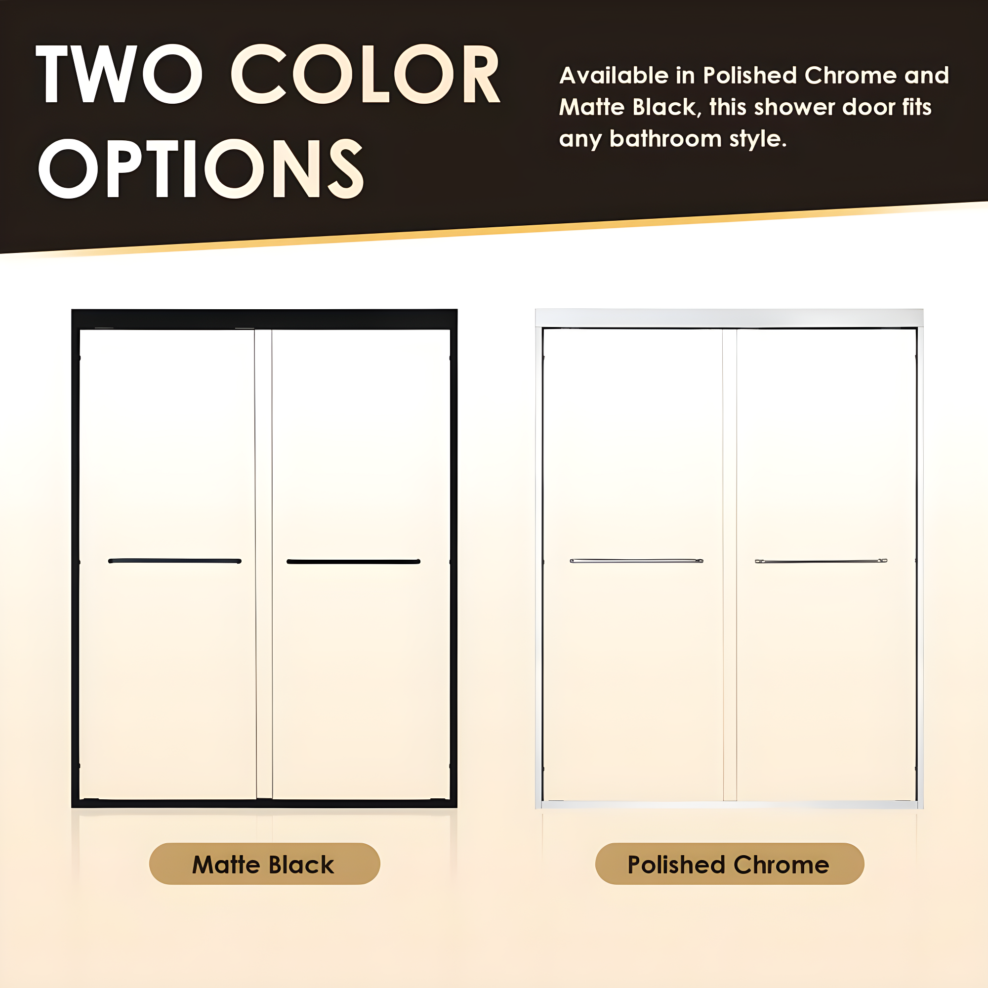 Ennis 60" W x 76" H By Pass Framed Shower Door with Clear Glass