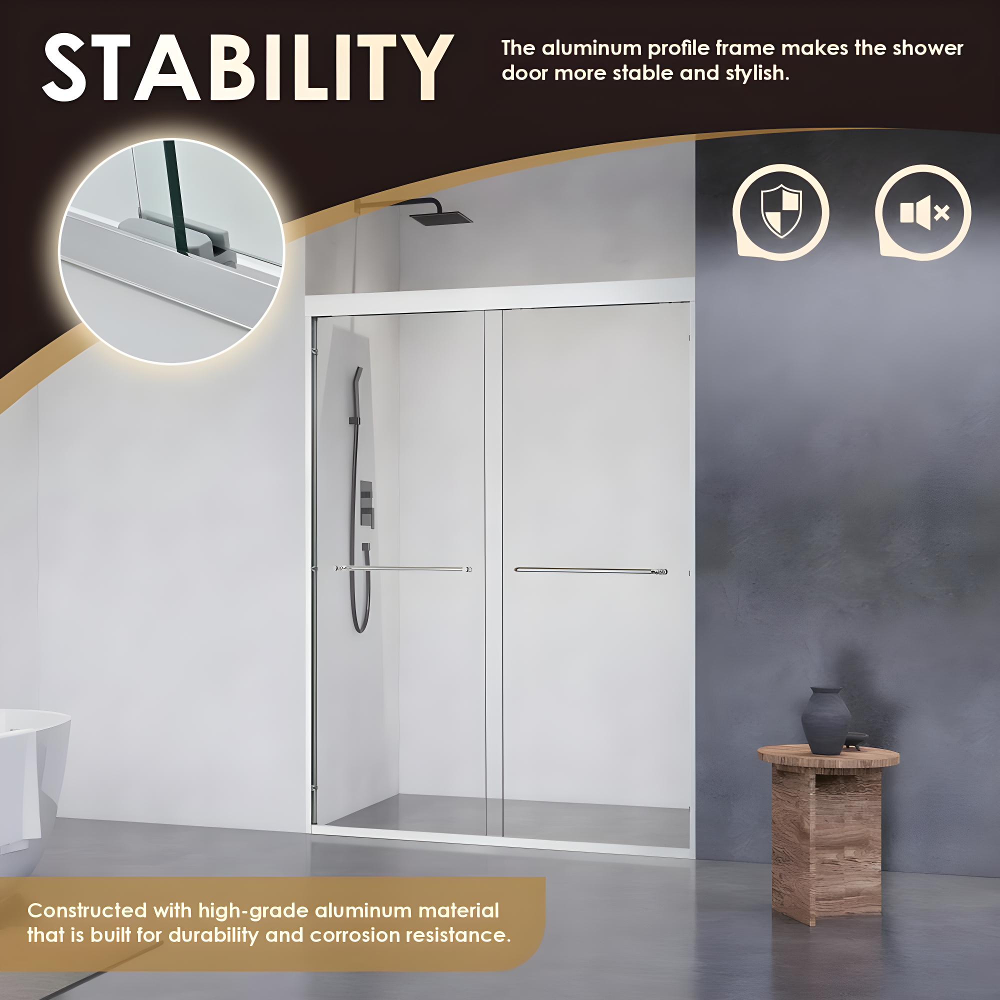 Ennis 60" W x 76" H By Pass Framed Shower Door with Clear Glass