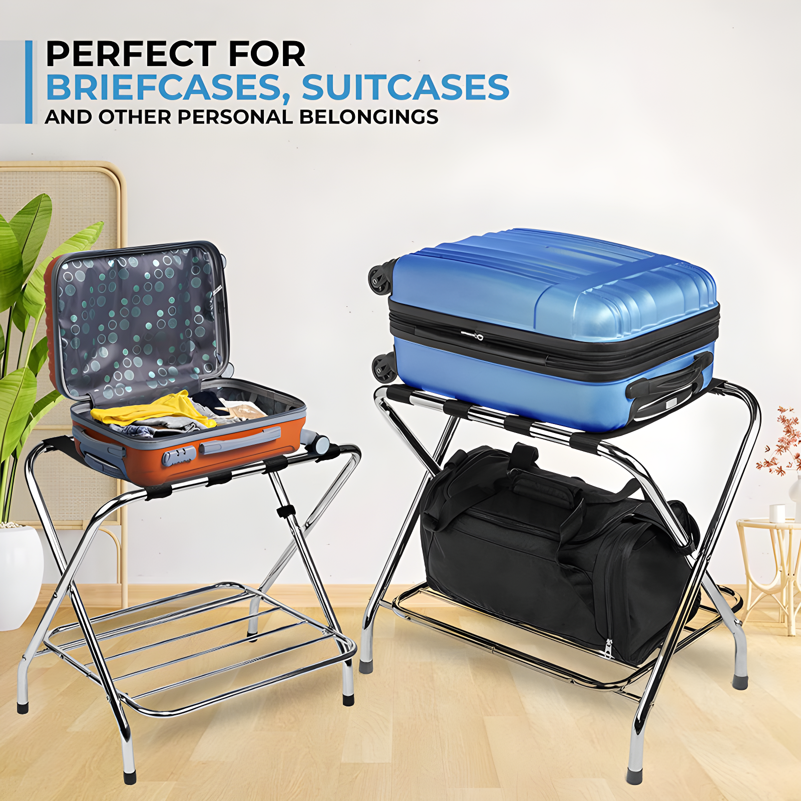Folding Metal Luggage Rack