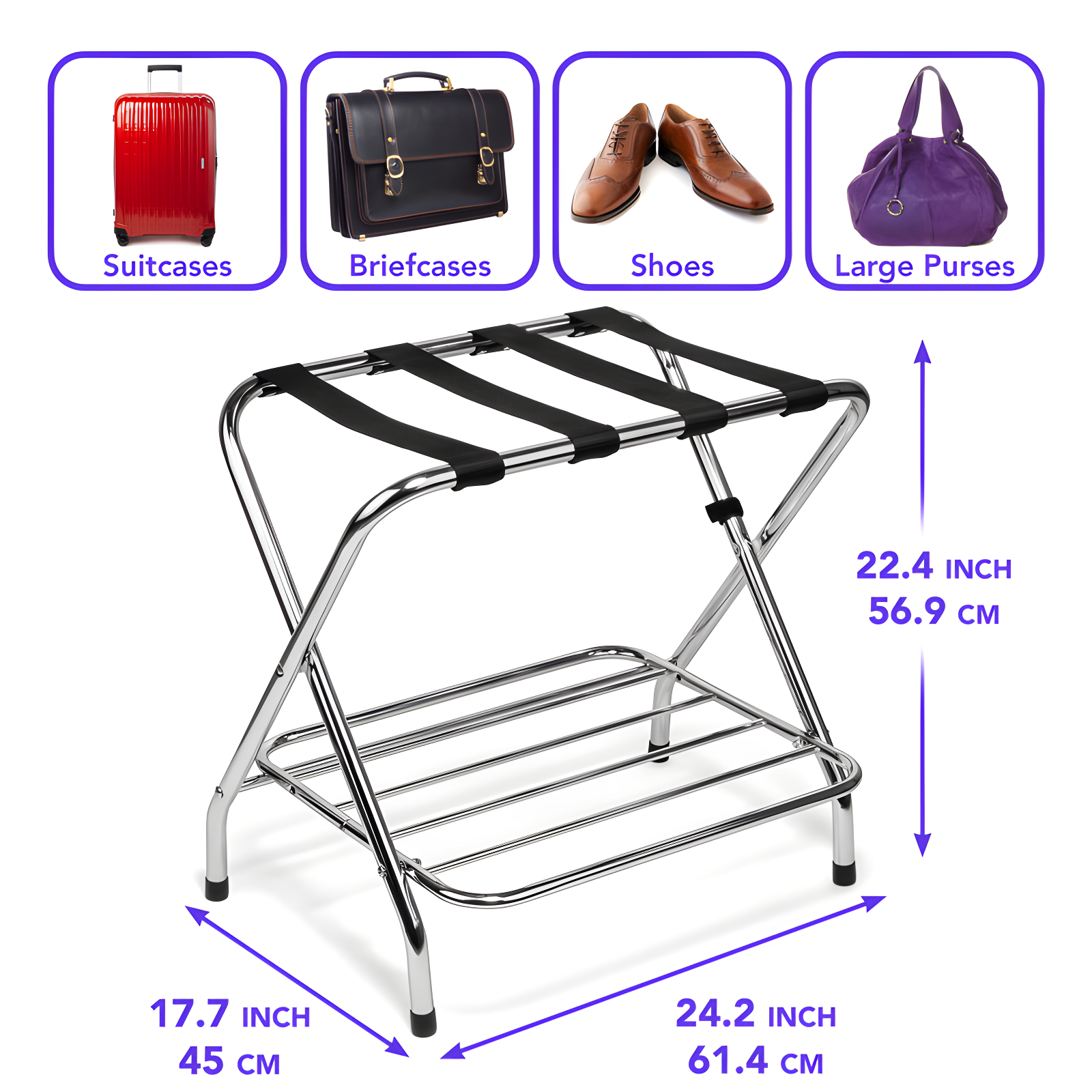 Folding Metal Luggage Rack