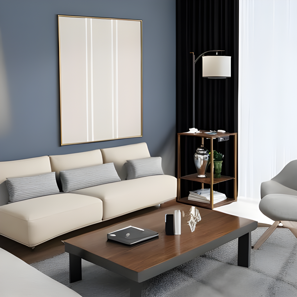 SUNMORY Floor Lamp with Table, Lamps for Living Room with USB Port, Attached End Table with Shelves, Brown
