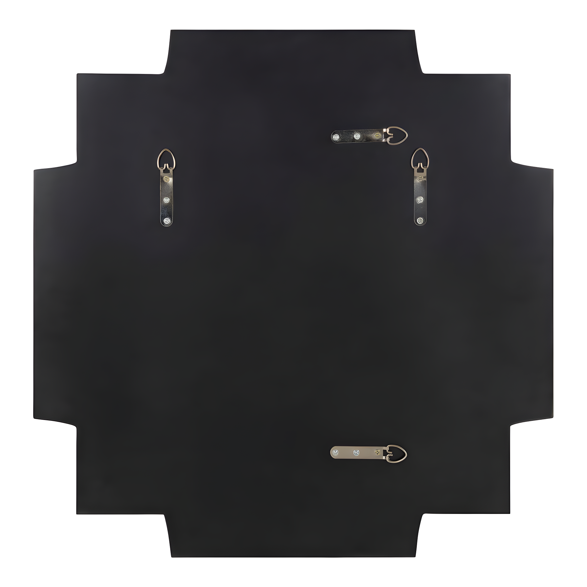 Kate and Laurel Minuette Traditional Square Mirror, 24 x 24, Bronze, Decorative Farmhouse Mirror with Elegant Scalloped Interlocking Geometry With Slim Profile