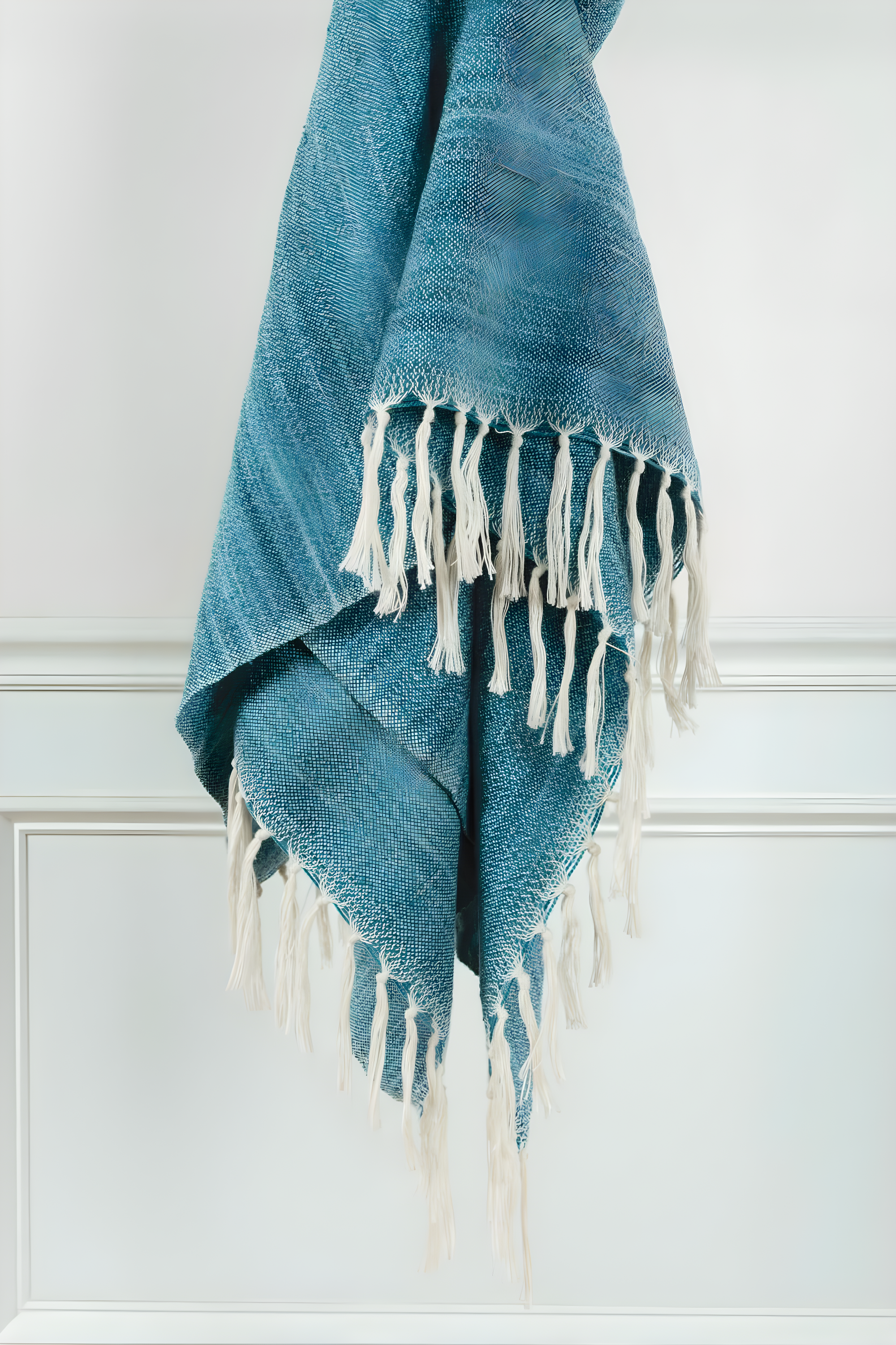 50"x60" Striped Throw Blanket Turquoise Blue - Rizzy Home: Durable, Machine Washable, Indoor/Outdoor