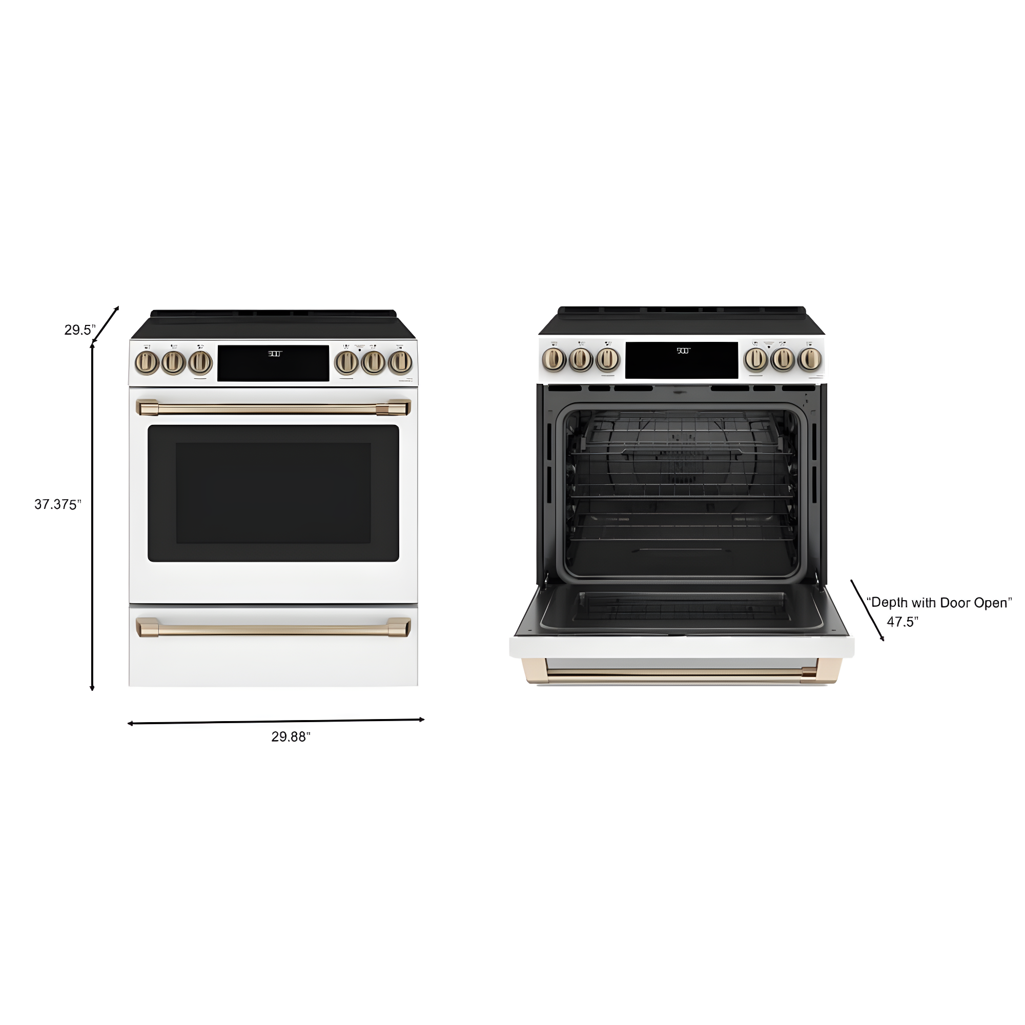 Café Café Smart Appliances Induction 30" 5.7 cu. ft. Slide-in Electric Range