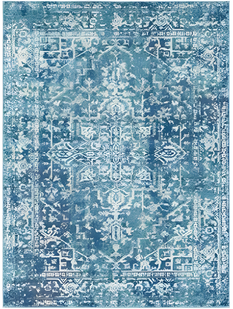 Livabliss 9'x12'6" Worsham Traditional Rug Teal