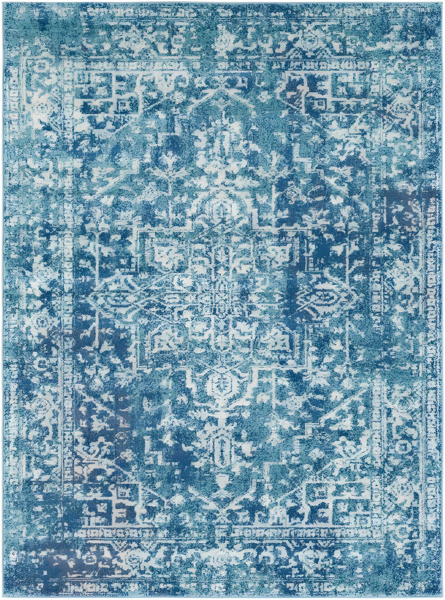 Livabliss 9'x12'6" Worsham Traditional Rug Teal