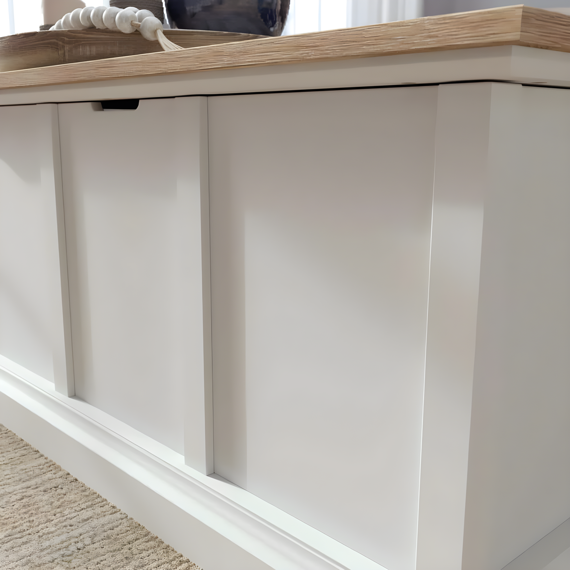 Cottage Road Storage Coffee Table White - Sauder: Split Top, Metal Frame, CARB Certified
