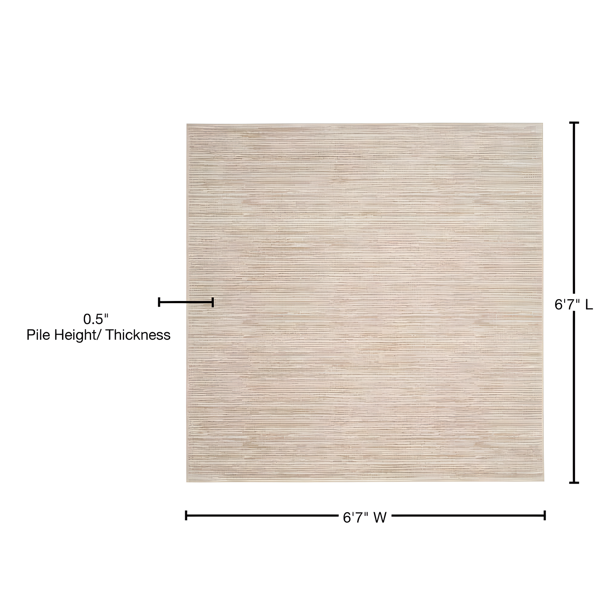 SAFAVIEH Vision Adrasteia Overdyed Solid Area Rug, Cream, 6'7" x 6'7" Square