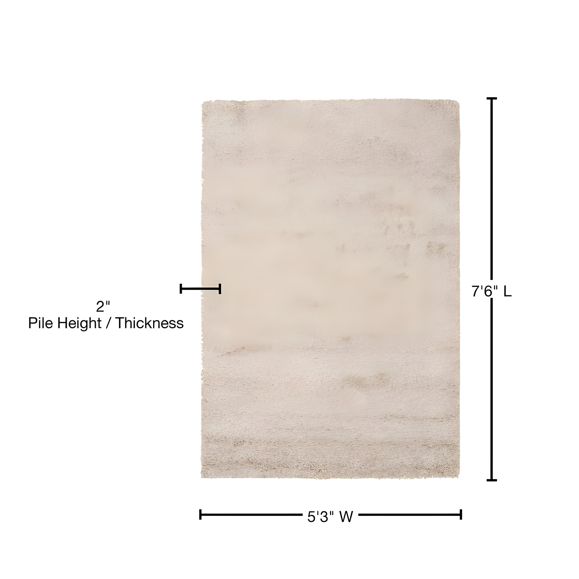 Shag SG151 Power Loomed Indoor Area Rug - Beige - 5'3"x7'6" - Safavieh.