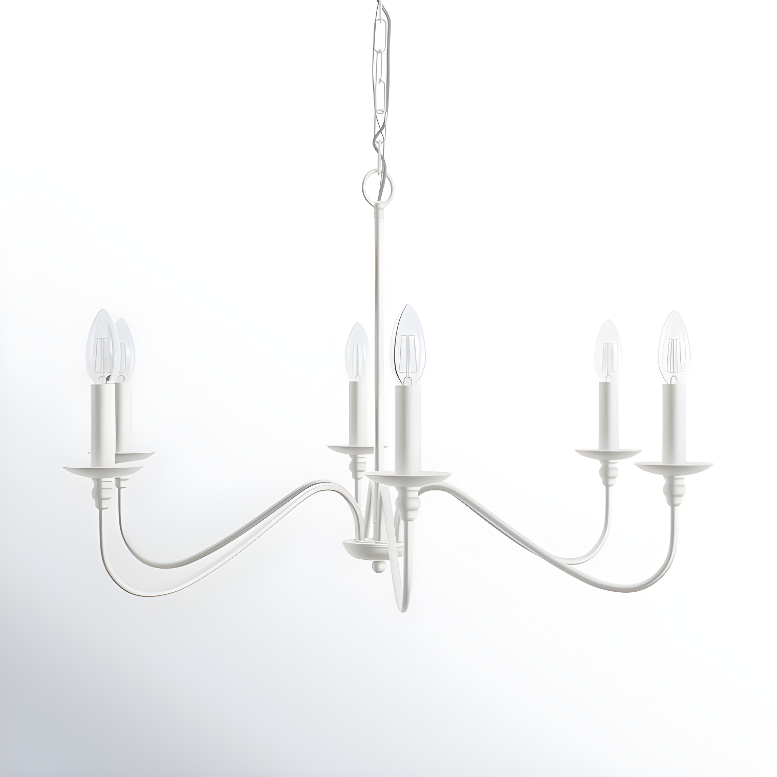 Ableton 6 Light Metal Dimmable Chandelier