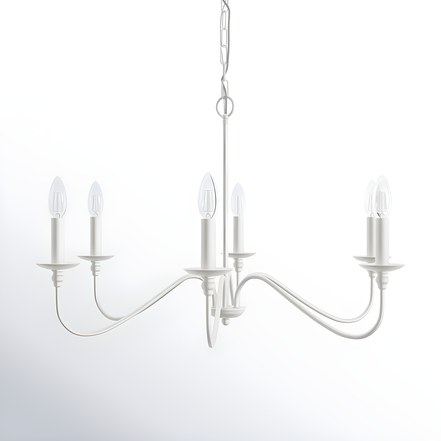 Ableton 6 Light Metal Dimmable Chandelier