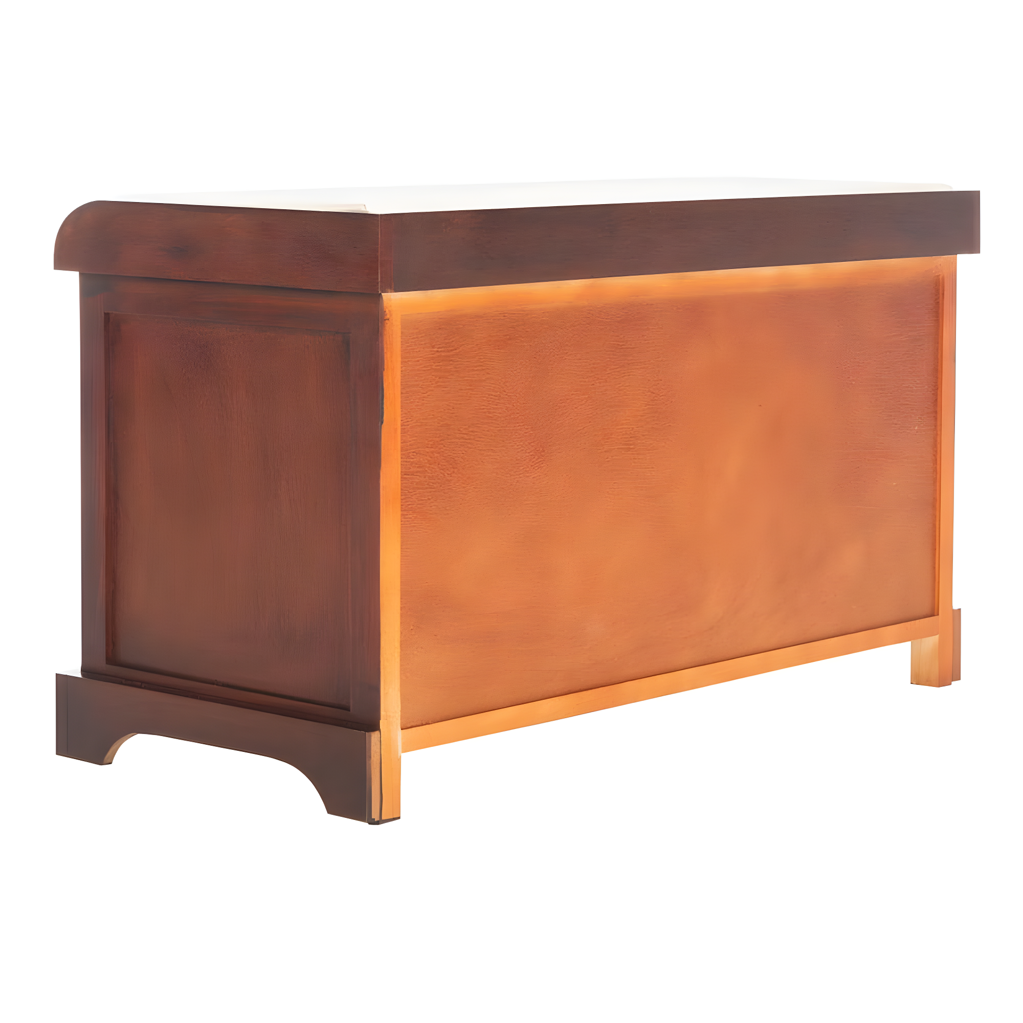 Freddy Wicker Storage Bench - Cherry - Safavieh