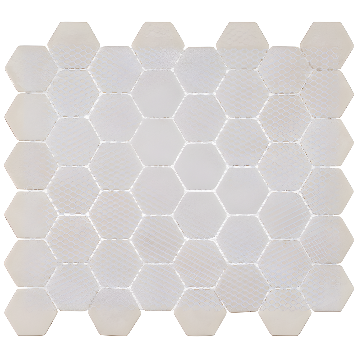 Terrain 2'' Hex Glass Mosaic Kitchen Backsplash, Bathroom, Shower, Wall and Floor Tile