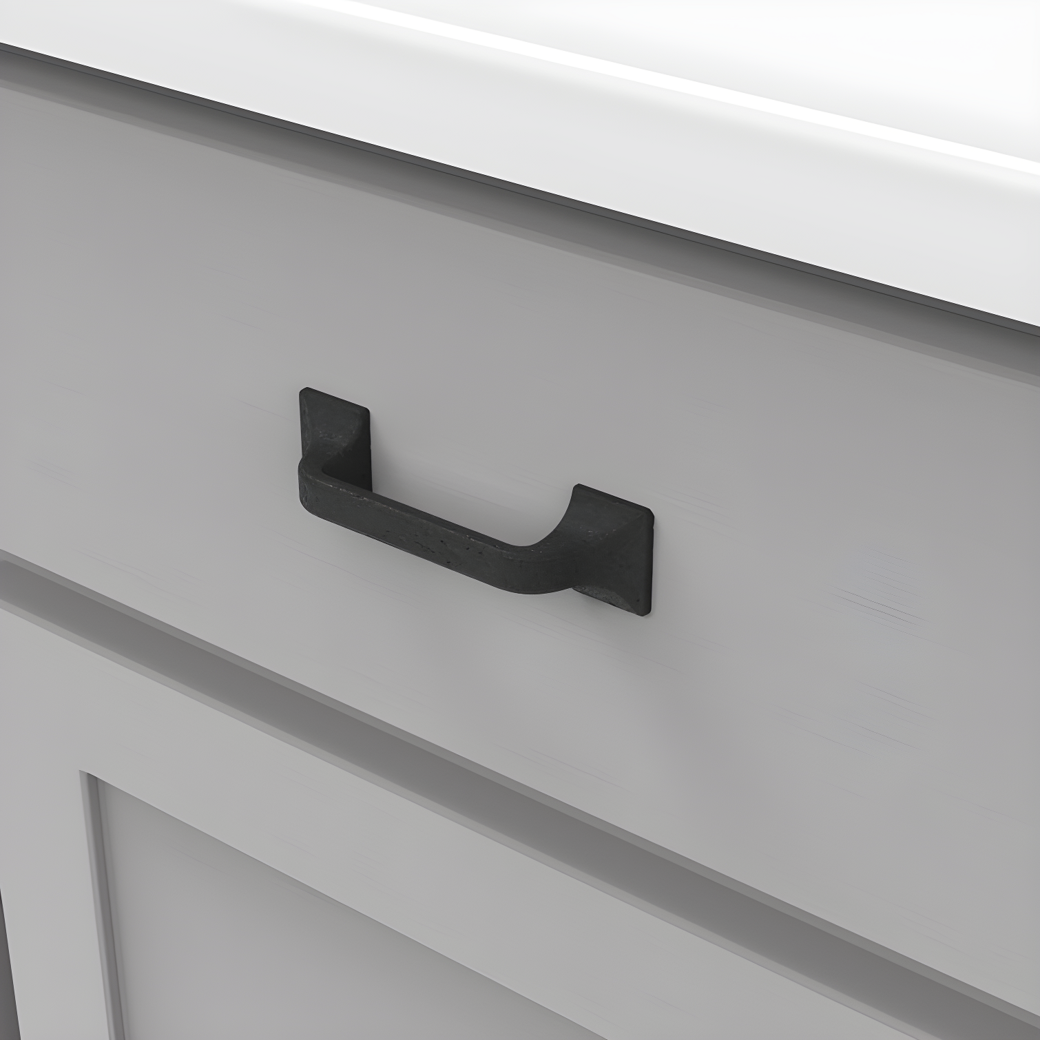 Forge Kitchen Cabinet Handles, Solid Core Drawer Pulls for Cabinet Doors, 3"