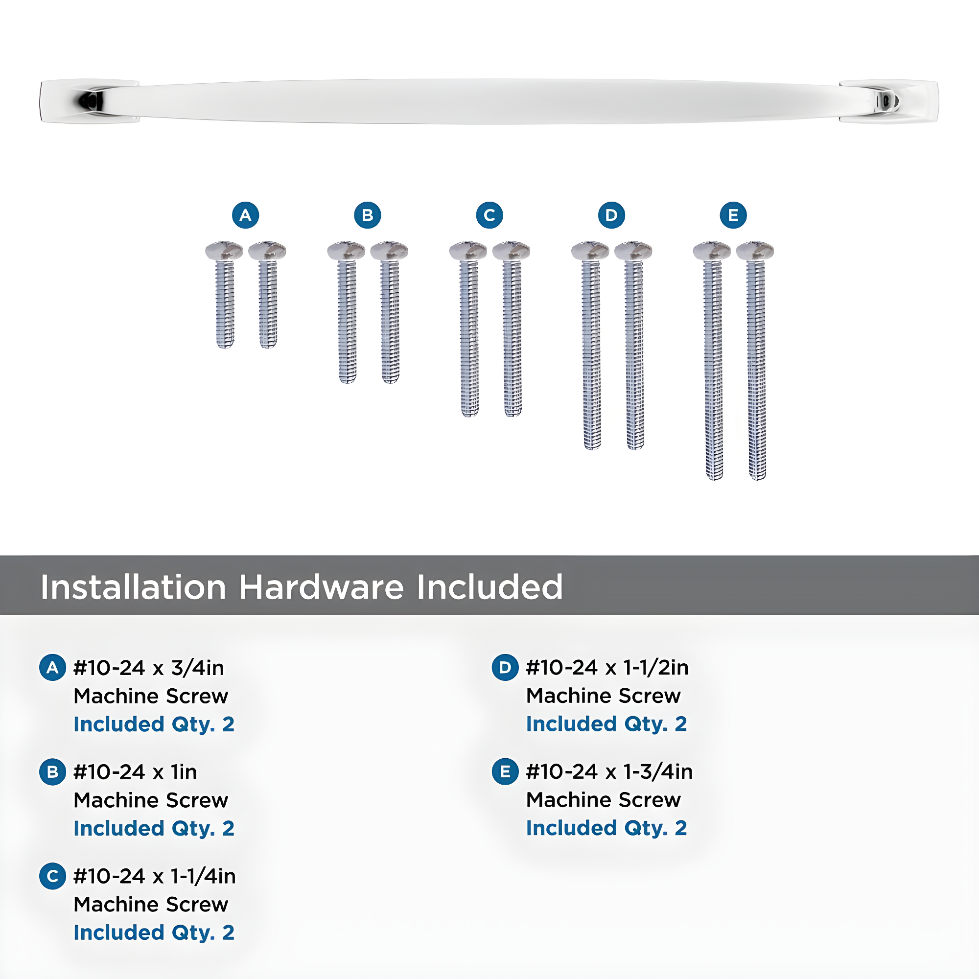 Amerock Highland Ridge 18 inch (457mm) Center-to-Center Polished Chrome Appliance Pull