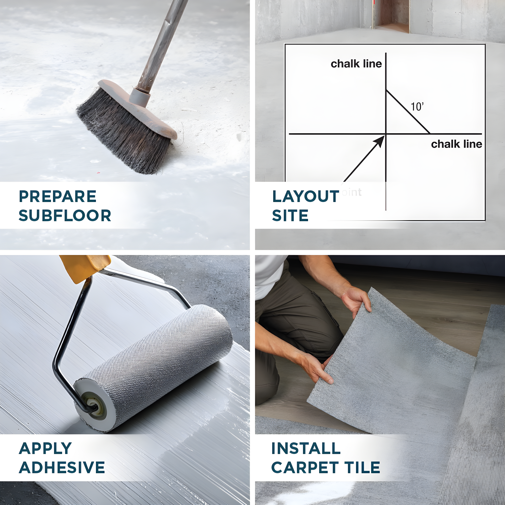 Shaw Apollo 24-in x 24-in Multi-Level Loop Adhesive Carpet Tile (48-sq ft)