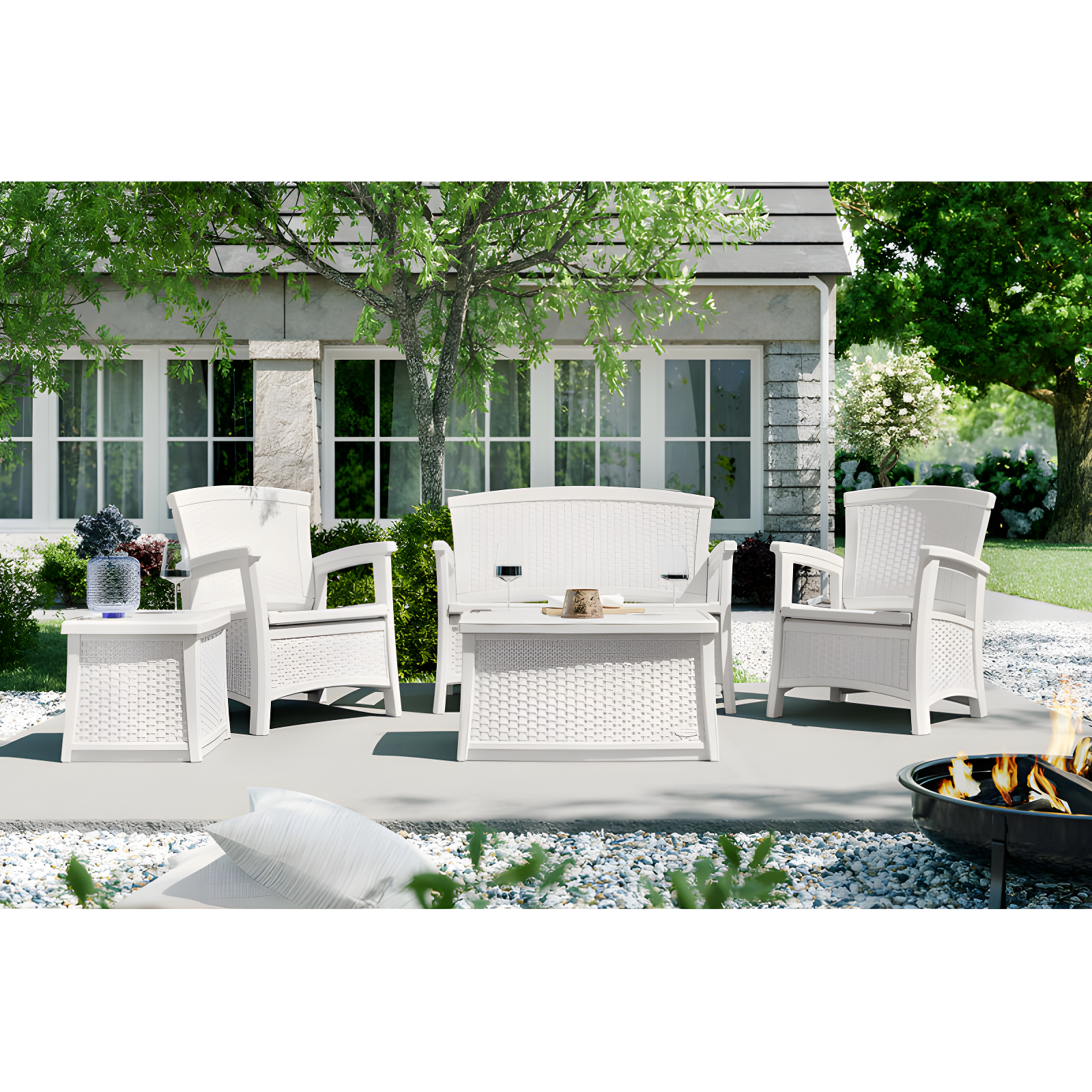 Suncast Elements 47'' Resin Outdoor Loveseat