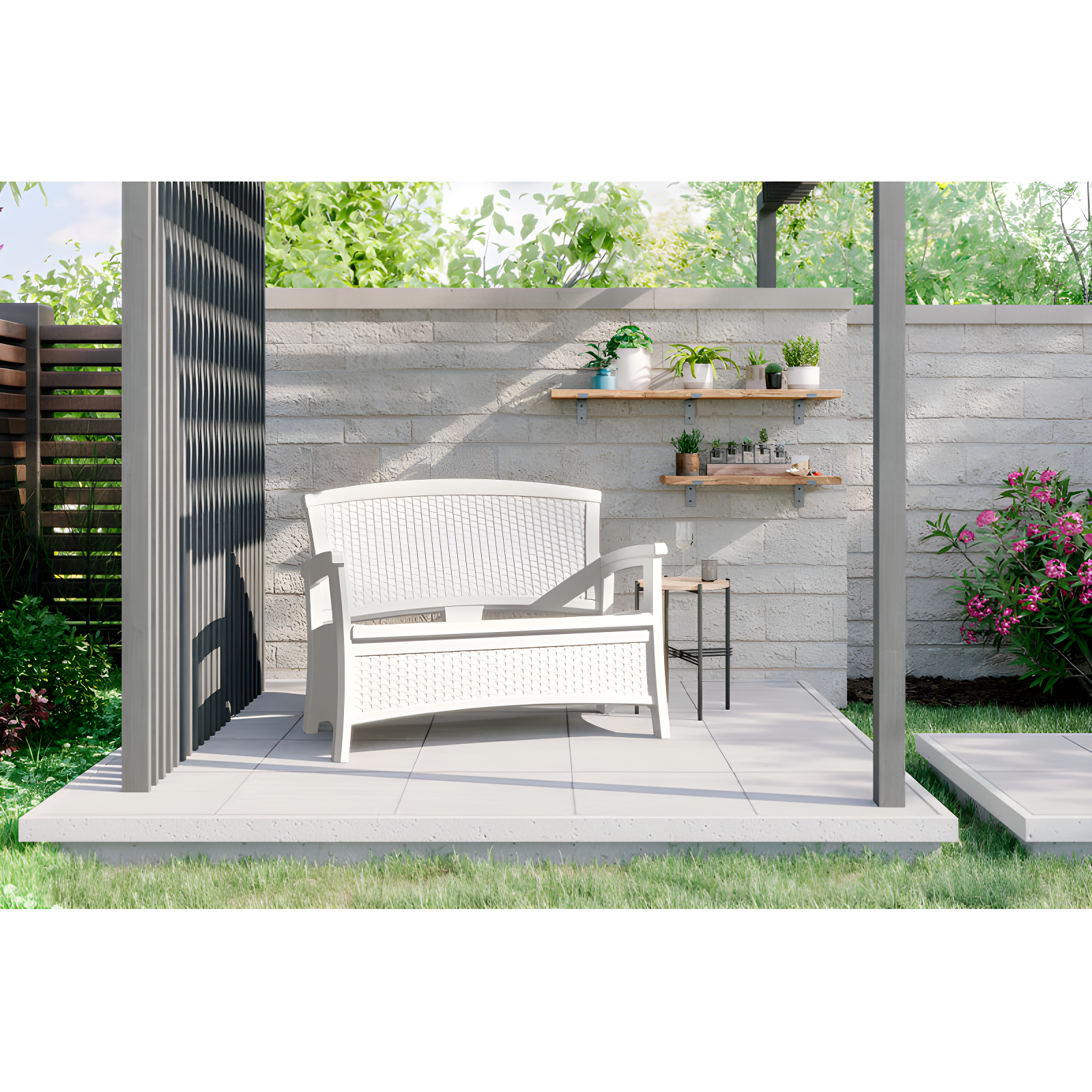 Suncast Elements 47'' Resin Outdoor Loveseat