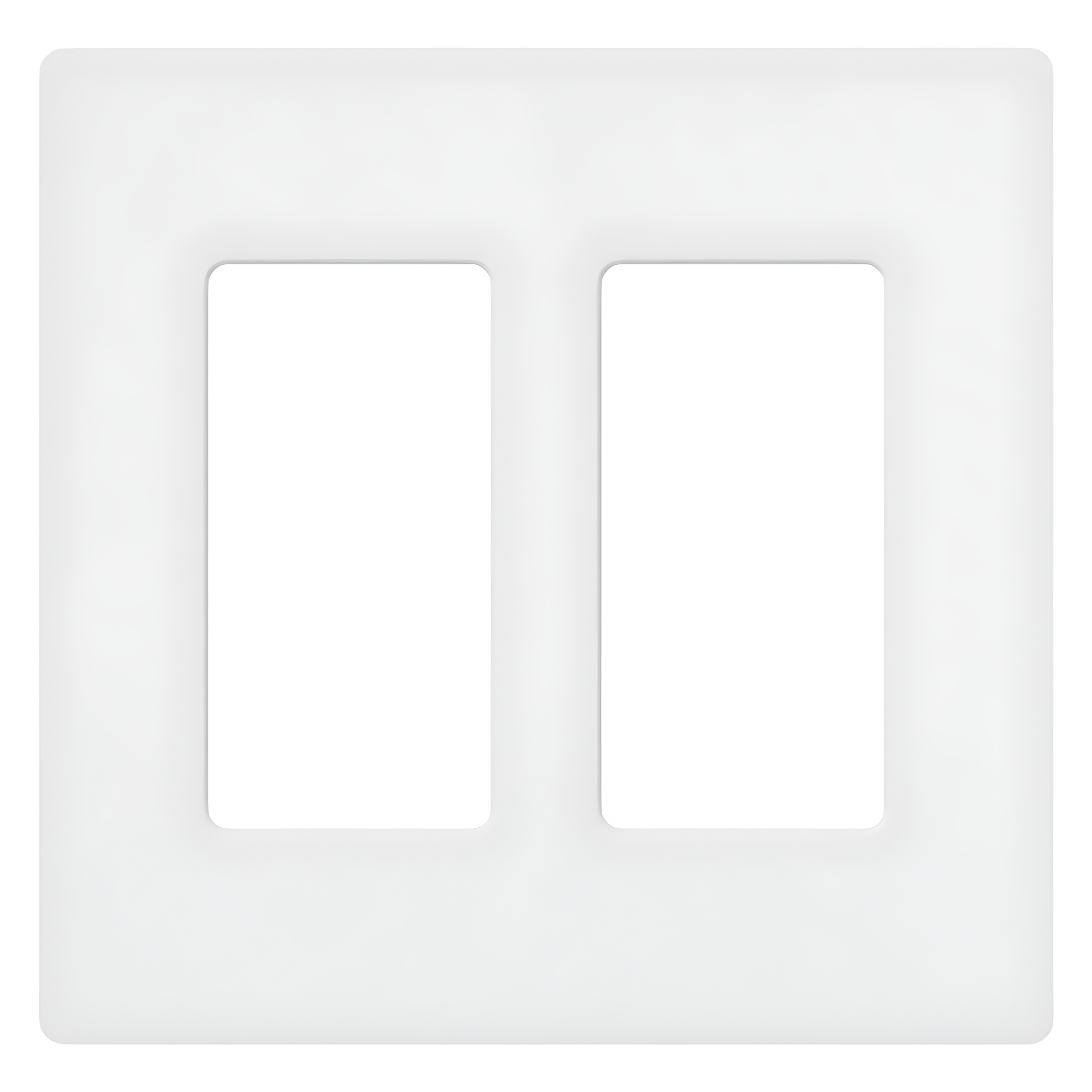 Lutron Lutron White Dual Gang Rocker Plastic Decorator Faceplate 1 pk