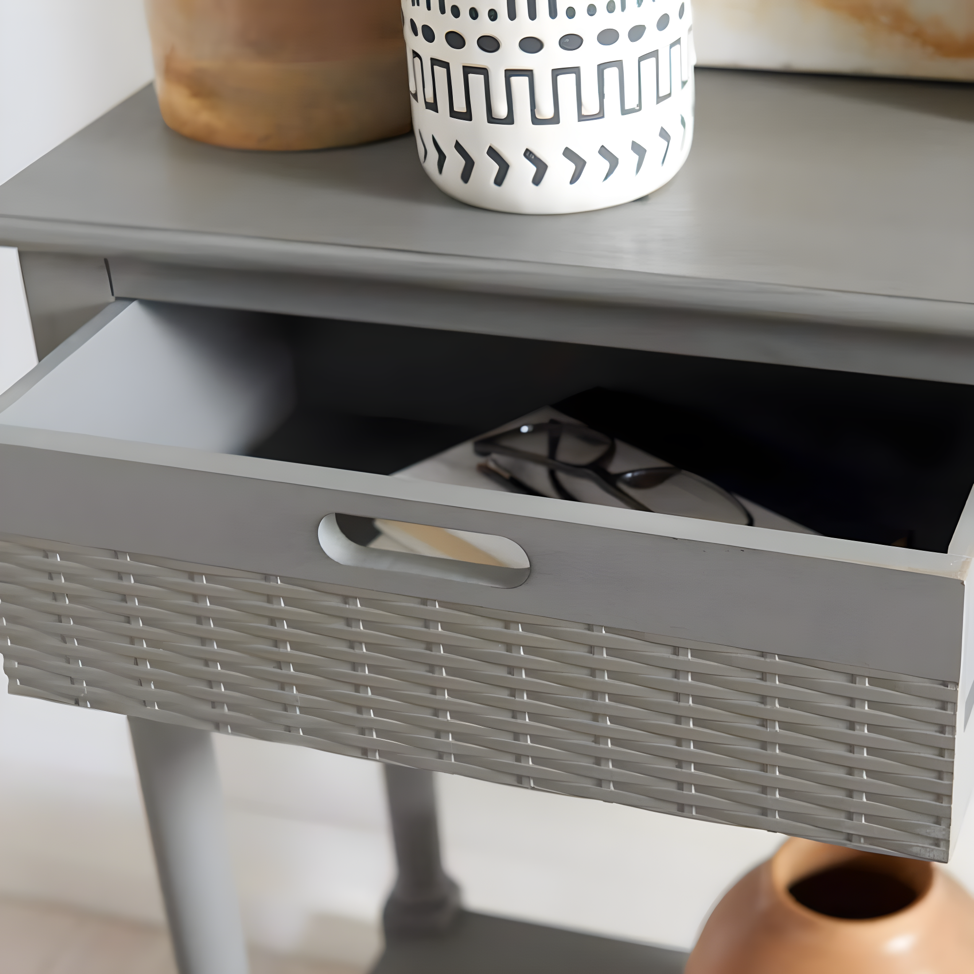 Landers 2 Drawer Console Table - CNS5710E - Gray - Safavieh