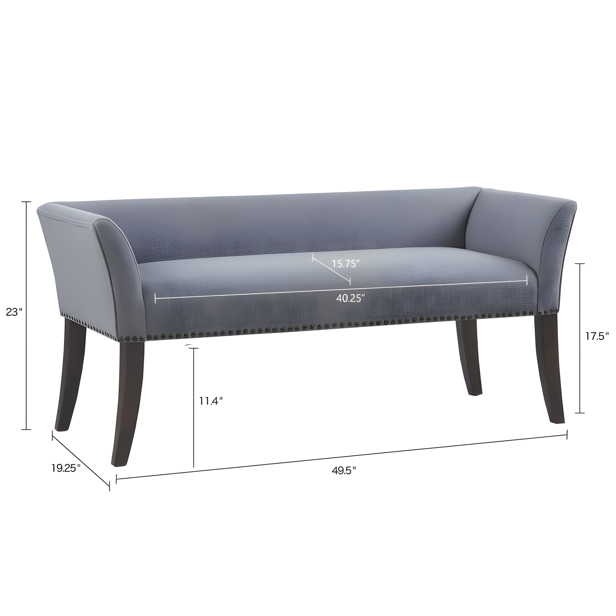 GZMWON 1 Polyester Upholstered Bench Bedroom Bench Modern Bench Accent Bench