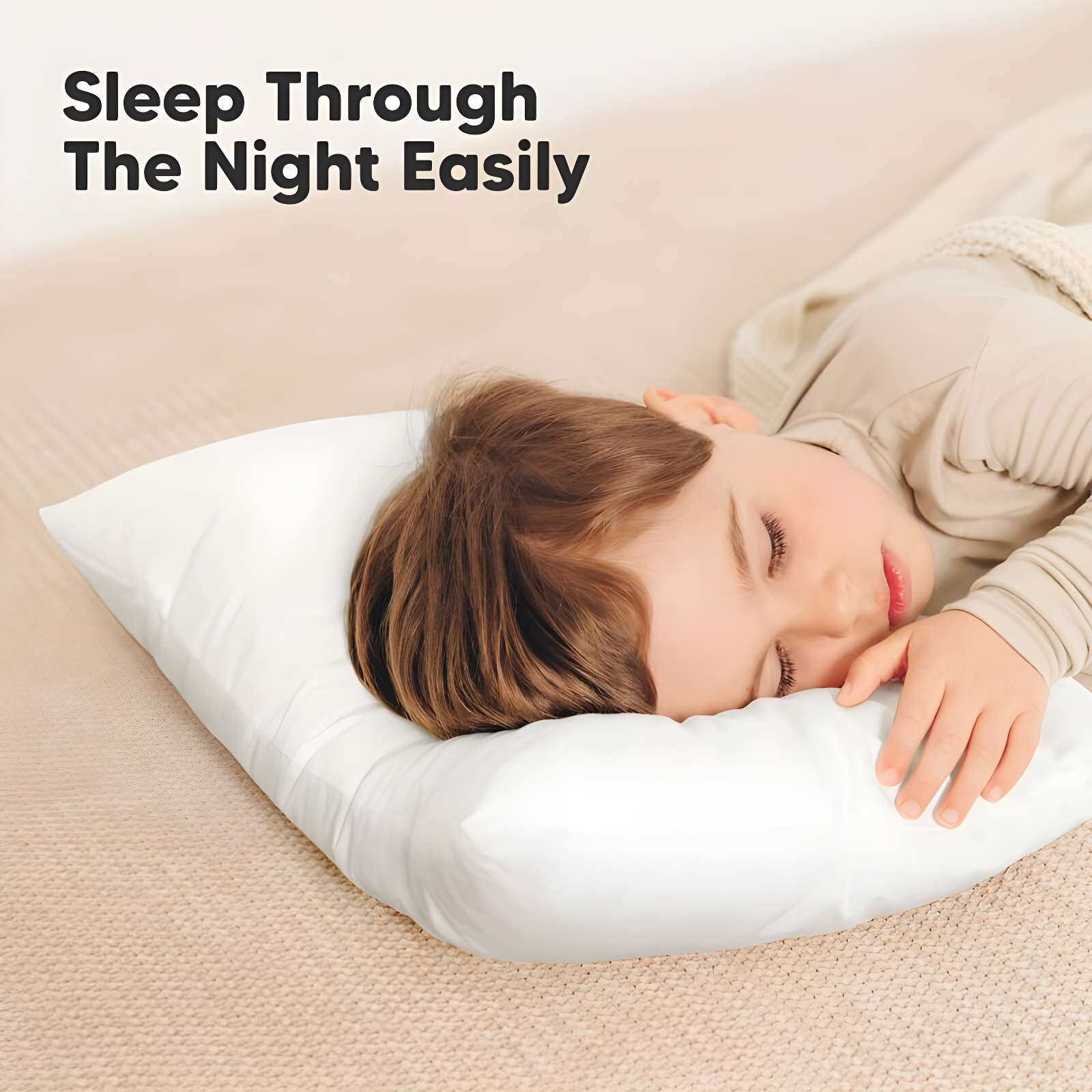 KeaBabies 2-Pack Toddler Pillow - Soft Organic Cotton Kids Pillows for Sleeping - 13X18 Travel Pillow for Kids Age 2-5 (Soft White)