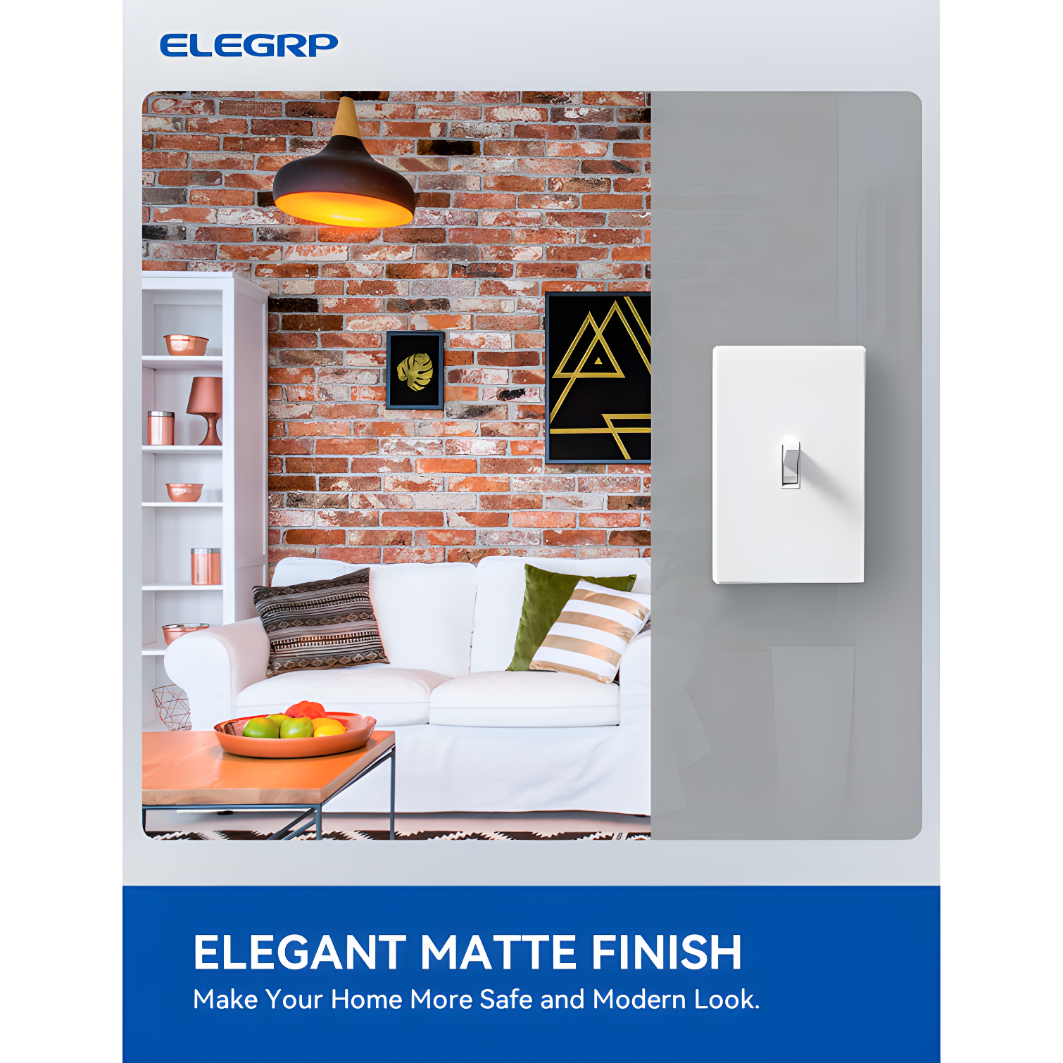 ELEGRP No Subject 1 - Gang Toggle Light Switch Wall Plate (Set of 10)