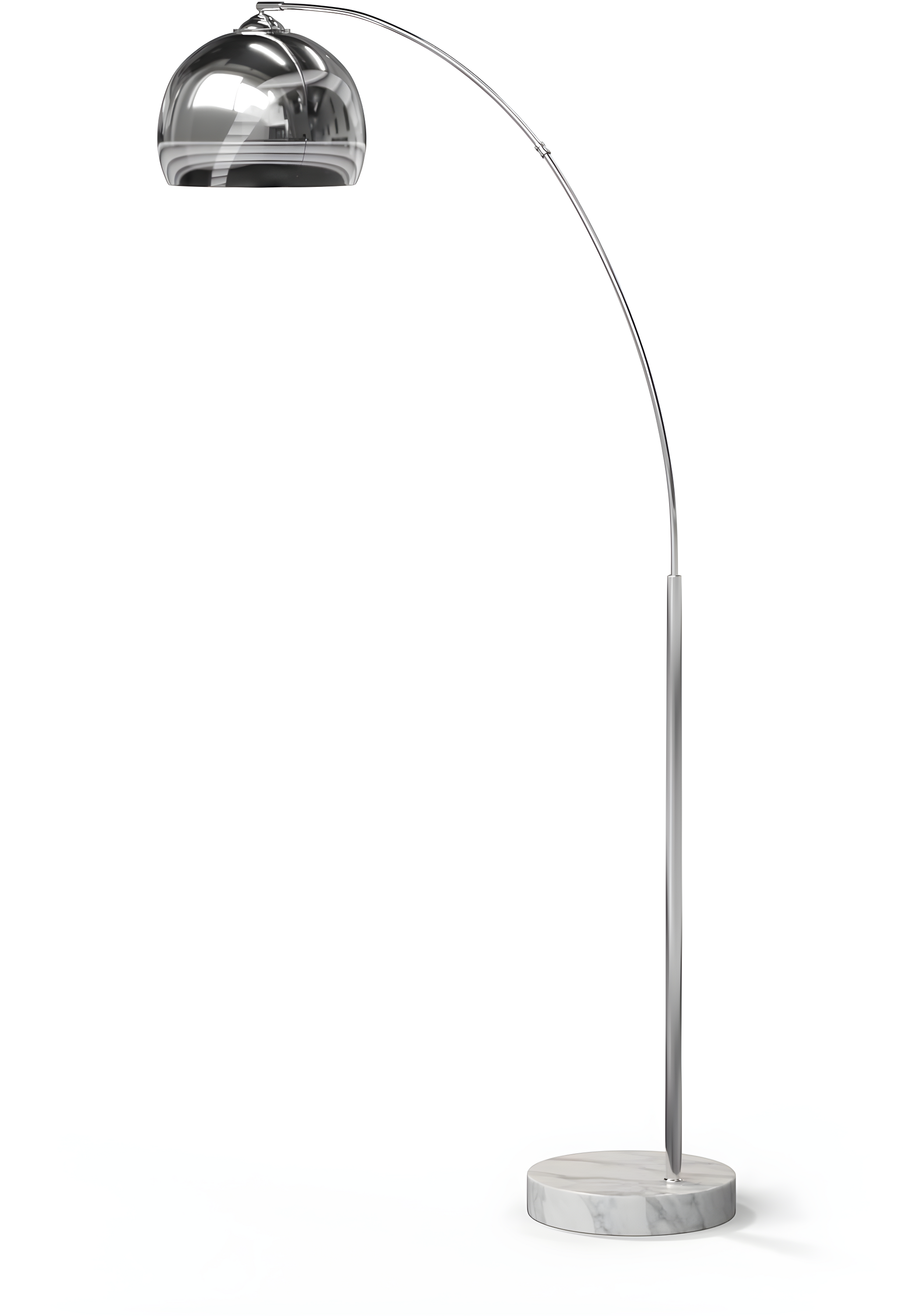 Wrought Studio™ Perlis 66.93" Arc Floor Lamp with Solid Marble Base