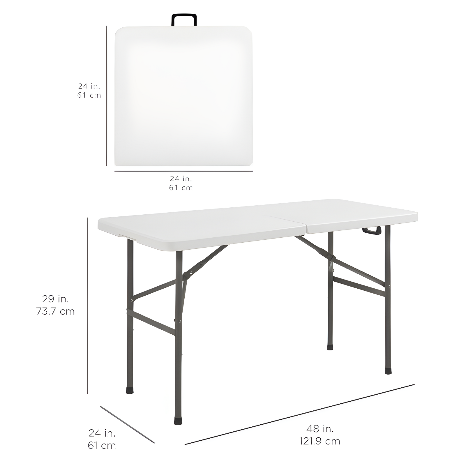 Best Choice Products Plastic Folding Table, Indoor Outdoor Heavy Duty Portable w/ Handle, Lock for Picnic