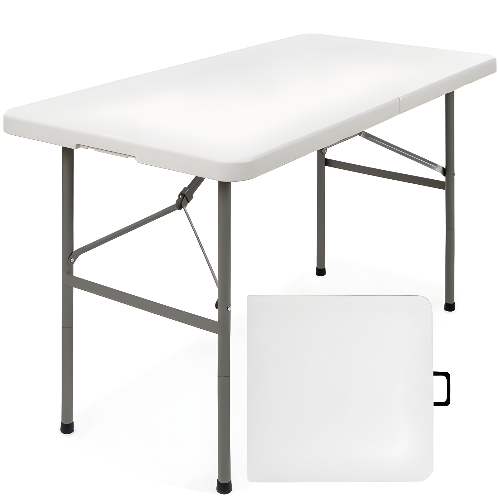 Best Choice Products Plastic Folding Table, Indoor Outdoor Heavy Duty Portable w/ Handle, Lock for Picnic