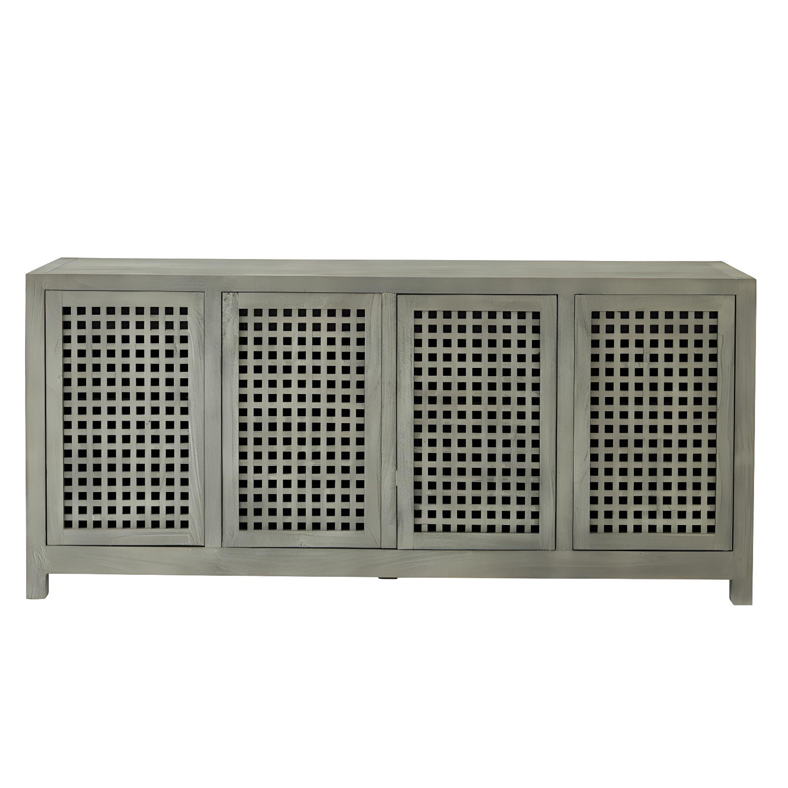 Driftwood Lattice Credenza-Grey