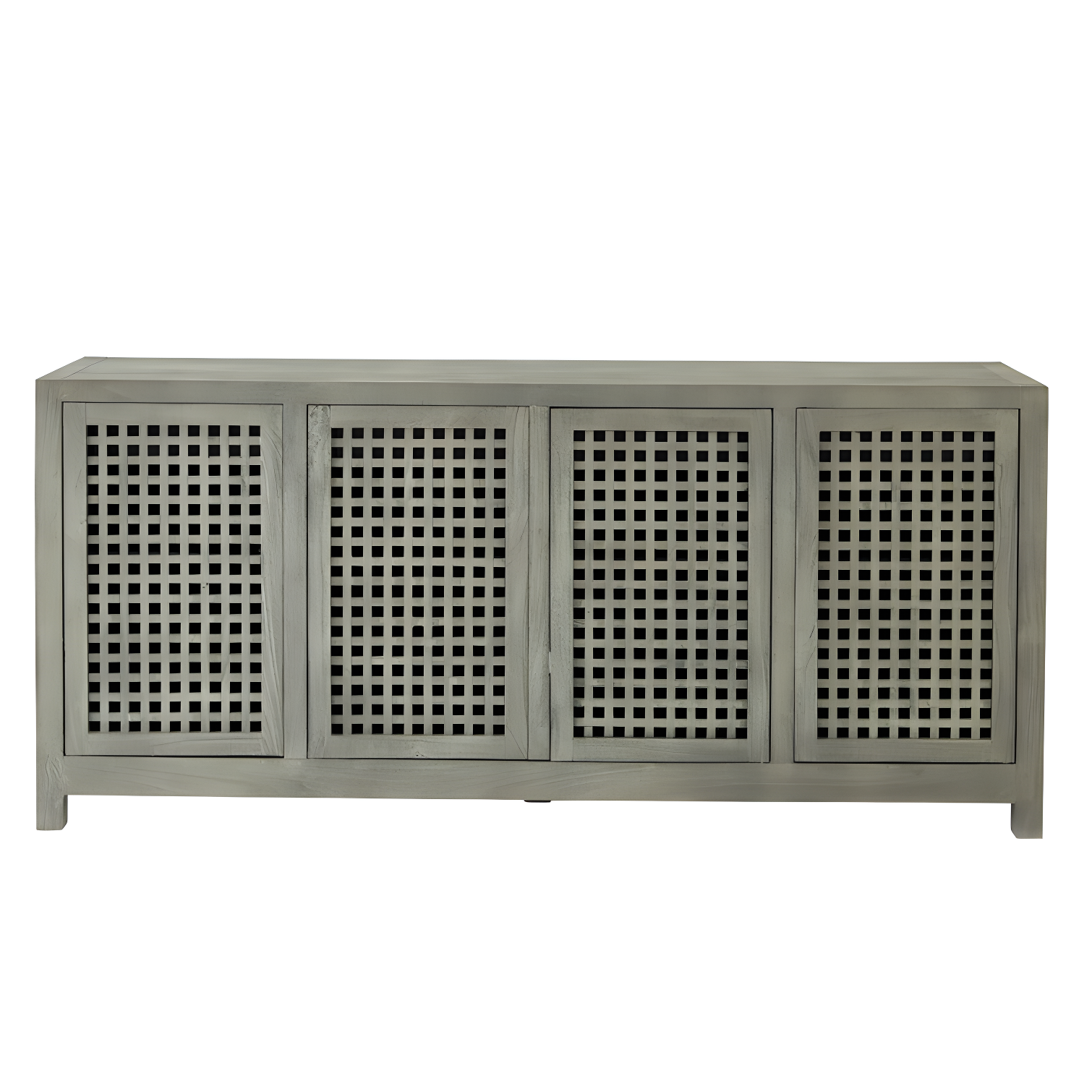 Driftwood Lattice Credenza-Grey