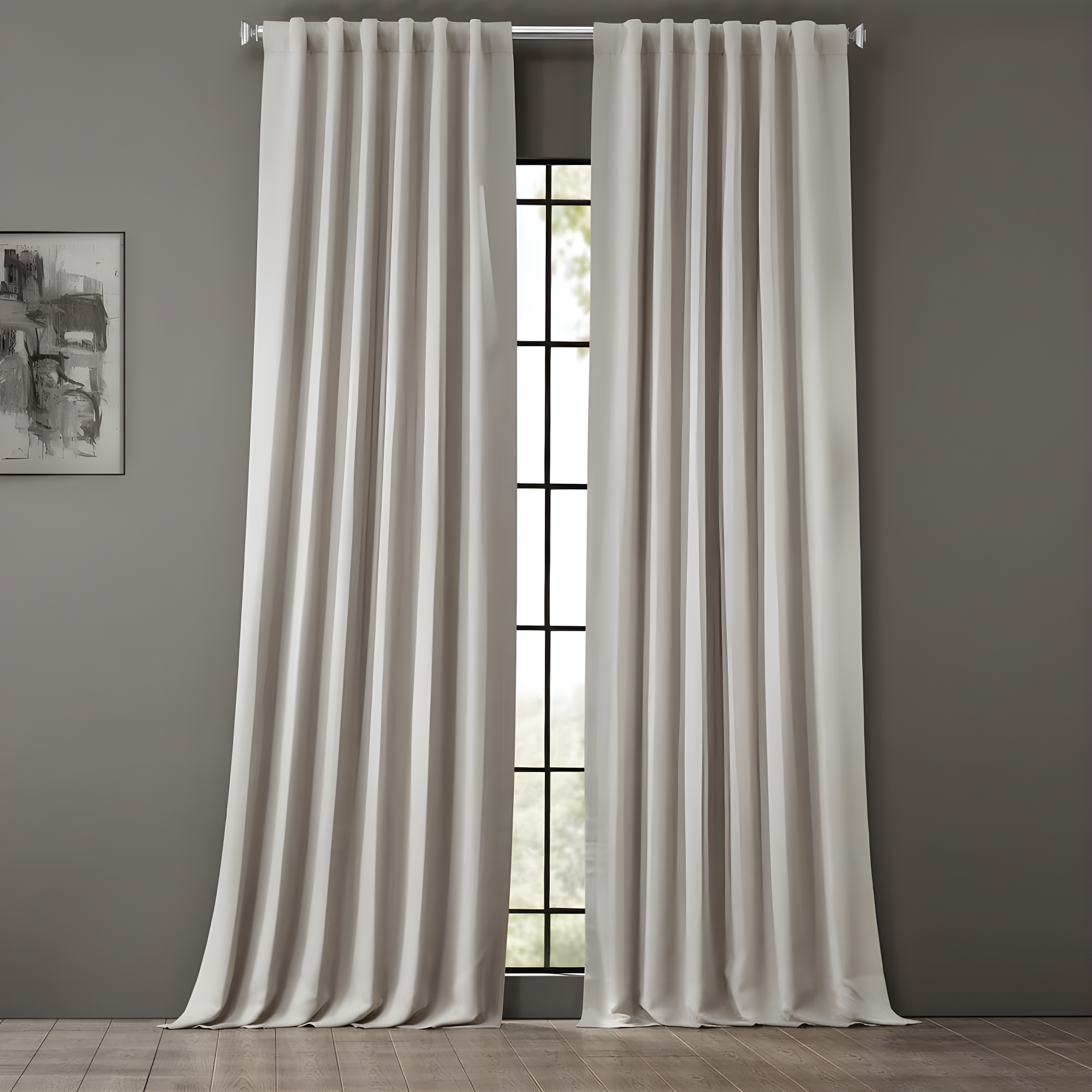 HPD Half Price Drapes Solid Room Darkening Curtains 50 X 108 (1 Panel), BOCH-171113-108, Alabaster Beige
